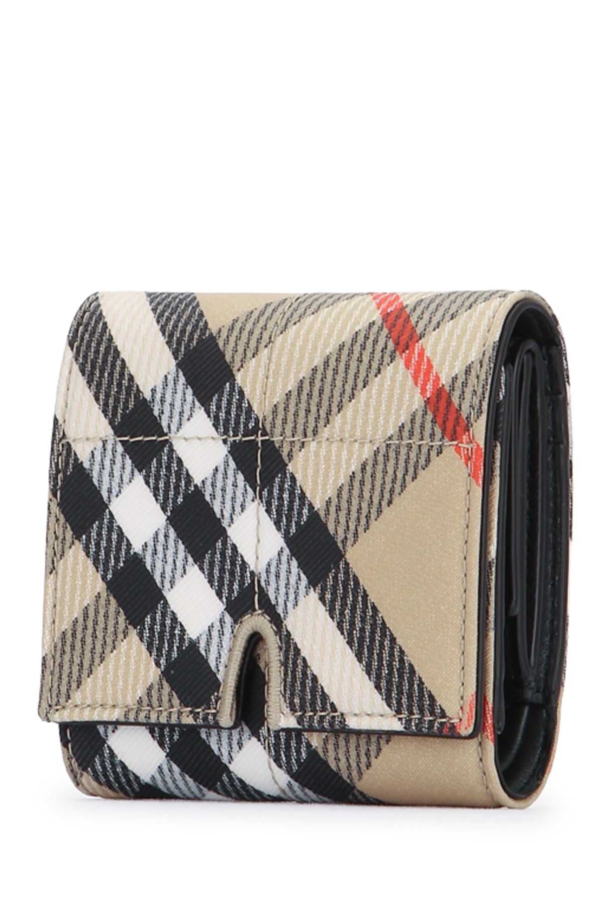 BURBERRY LS SNIP COMPACT WALLET CJ1 For Women 65%POLYESTER 35%COTTON