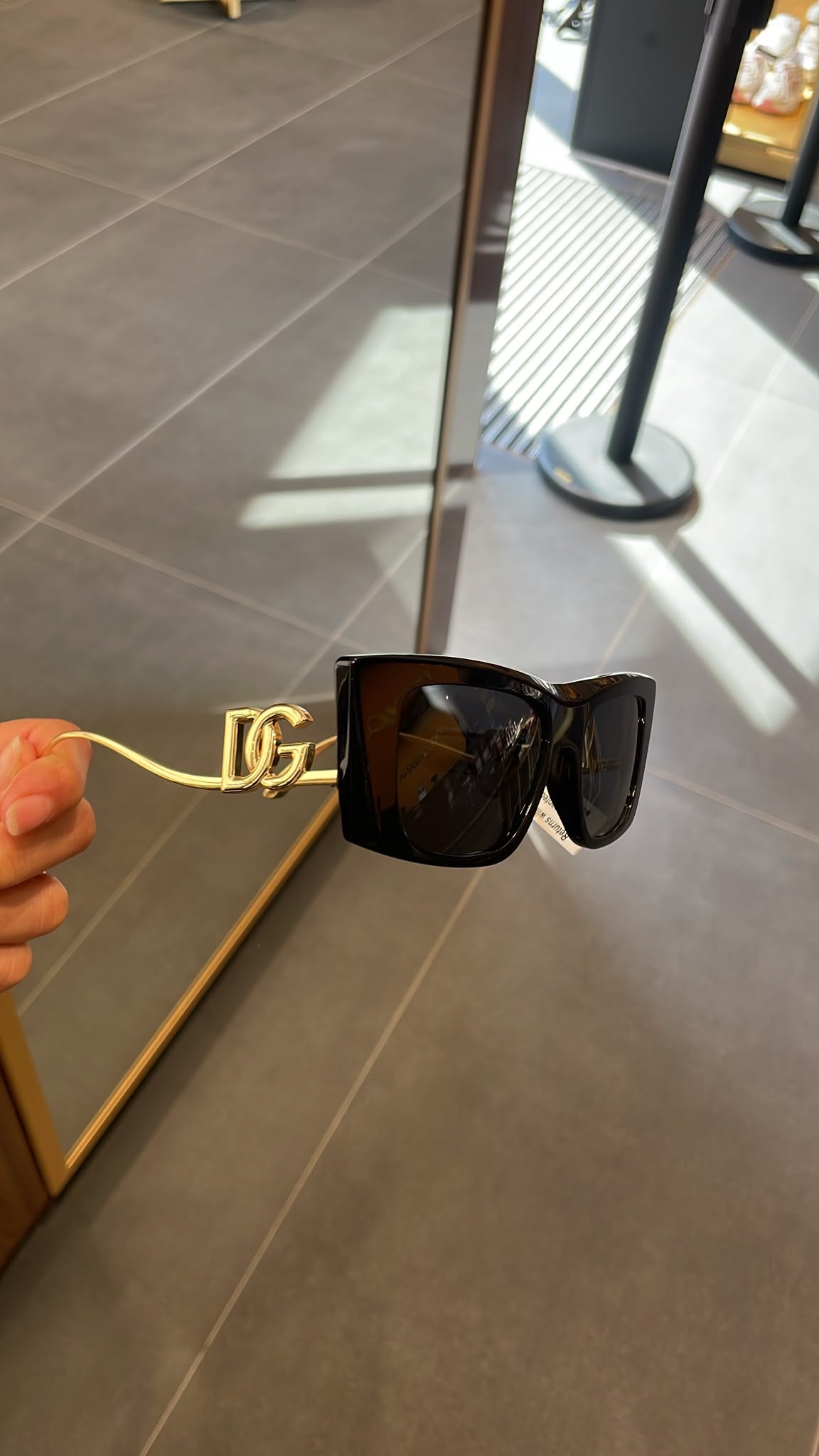 DG Logo Rectangular Sunglasses