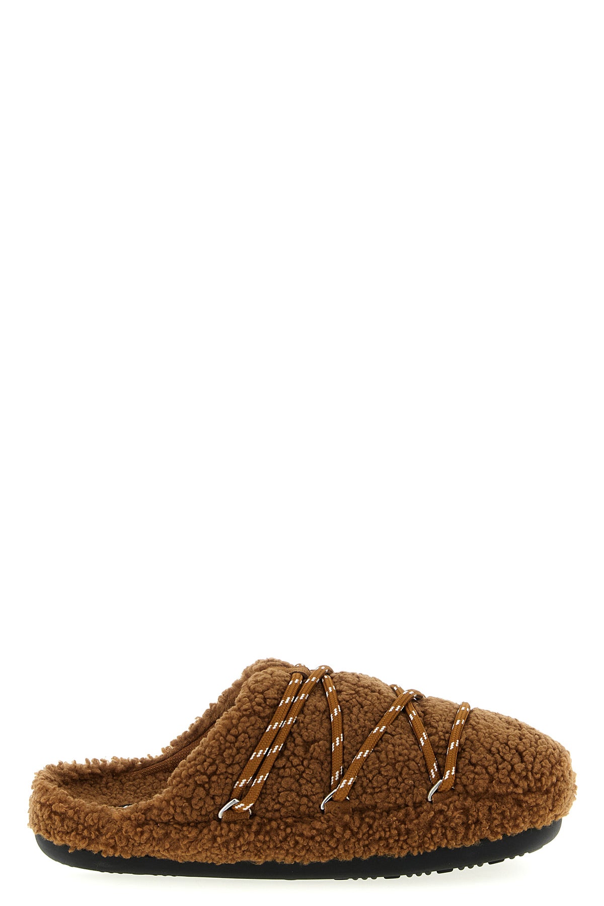MOON BOOT Teddy slipper For Women 96% polyester, 4% cow leather