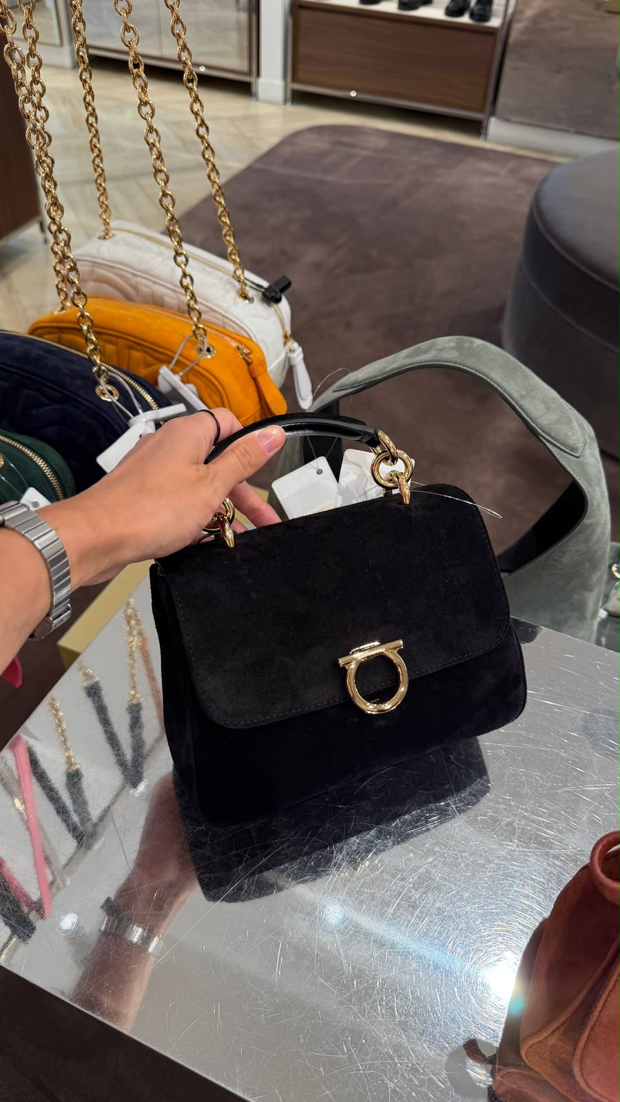 Ferragamo Gancini Top Handle Bag