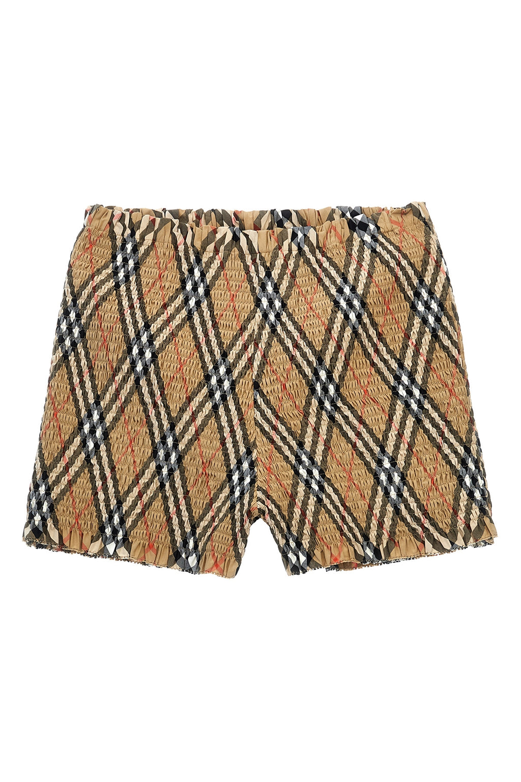 BURBERRY Smock stitch bermuda shorts For Baby girl 100% cotton