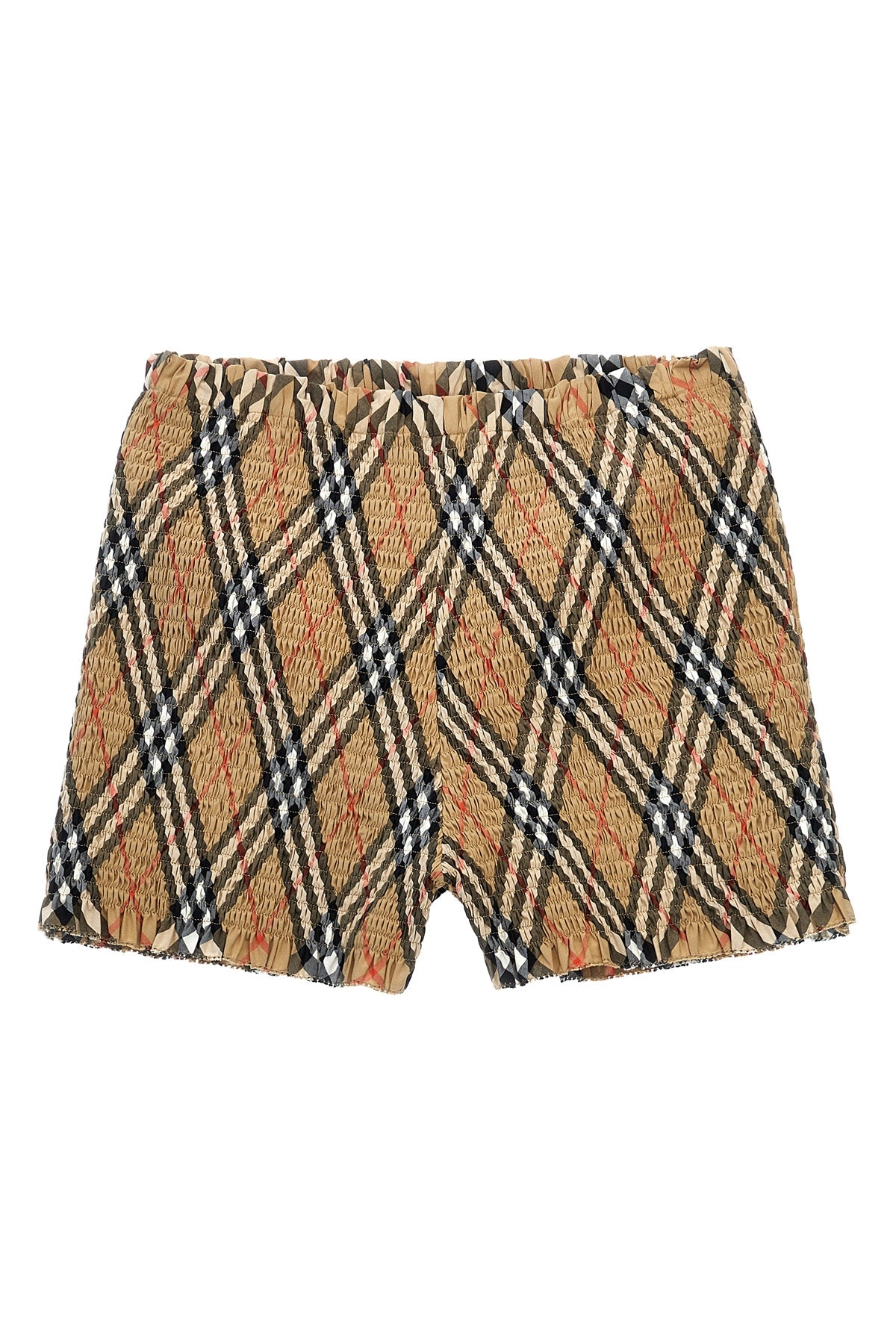 BURBERRY Smock stitch bermuda shorts For Baby girl 100% cotton