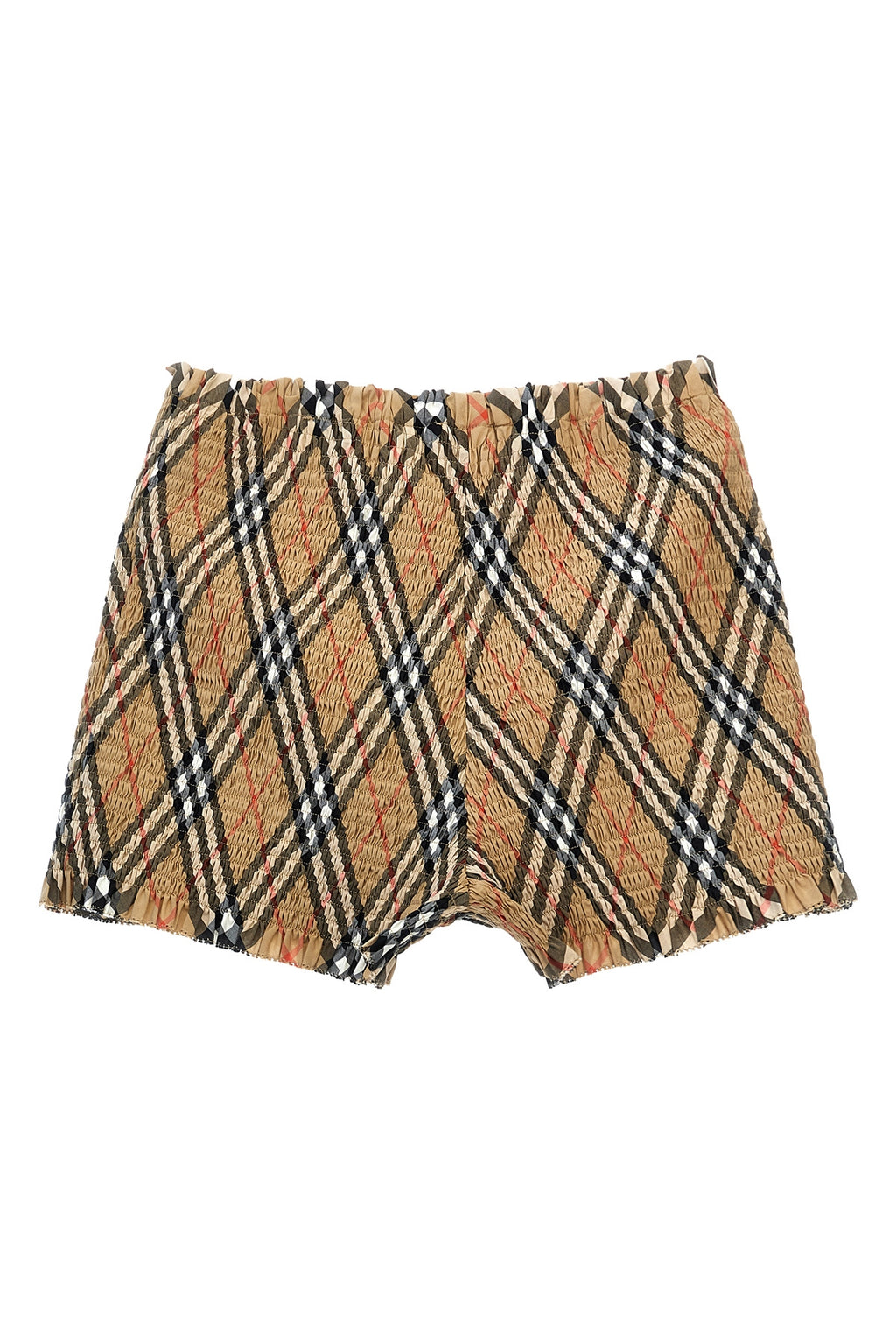 BURBERRY Smock stitch bermuda shorts For Baby girl 100% cotton