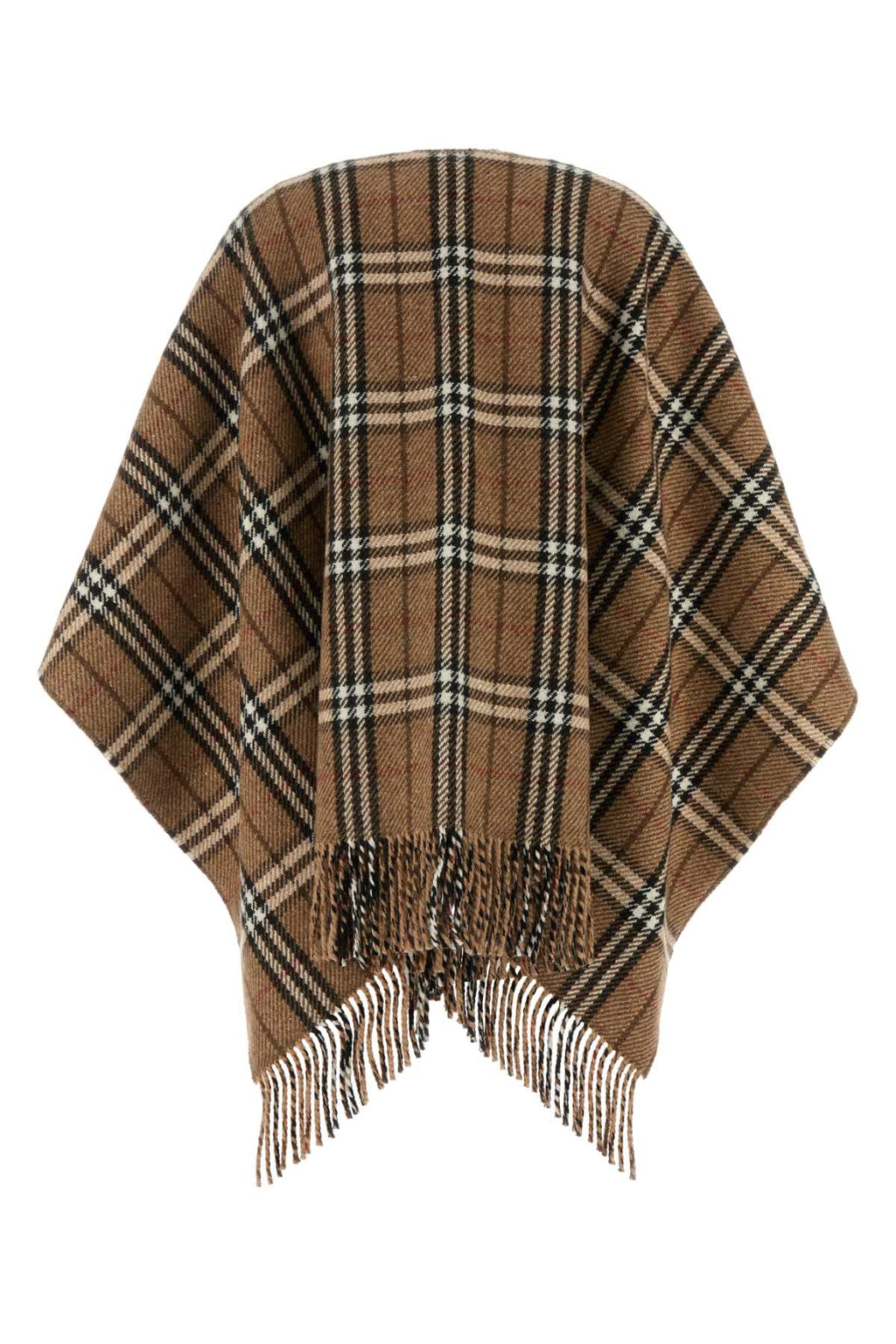 BURBERRY ST CHK2HNDST CHAR CAPE For Women Exteiror: 61% Cashmere 39% Wool