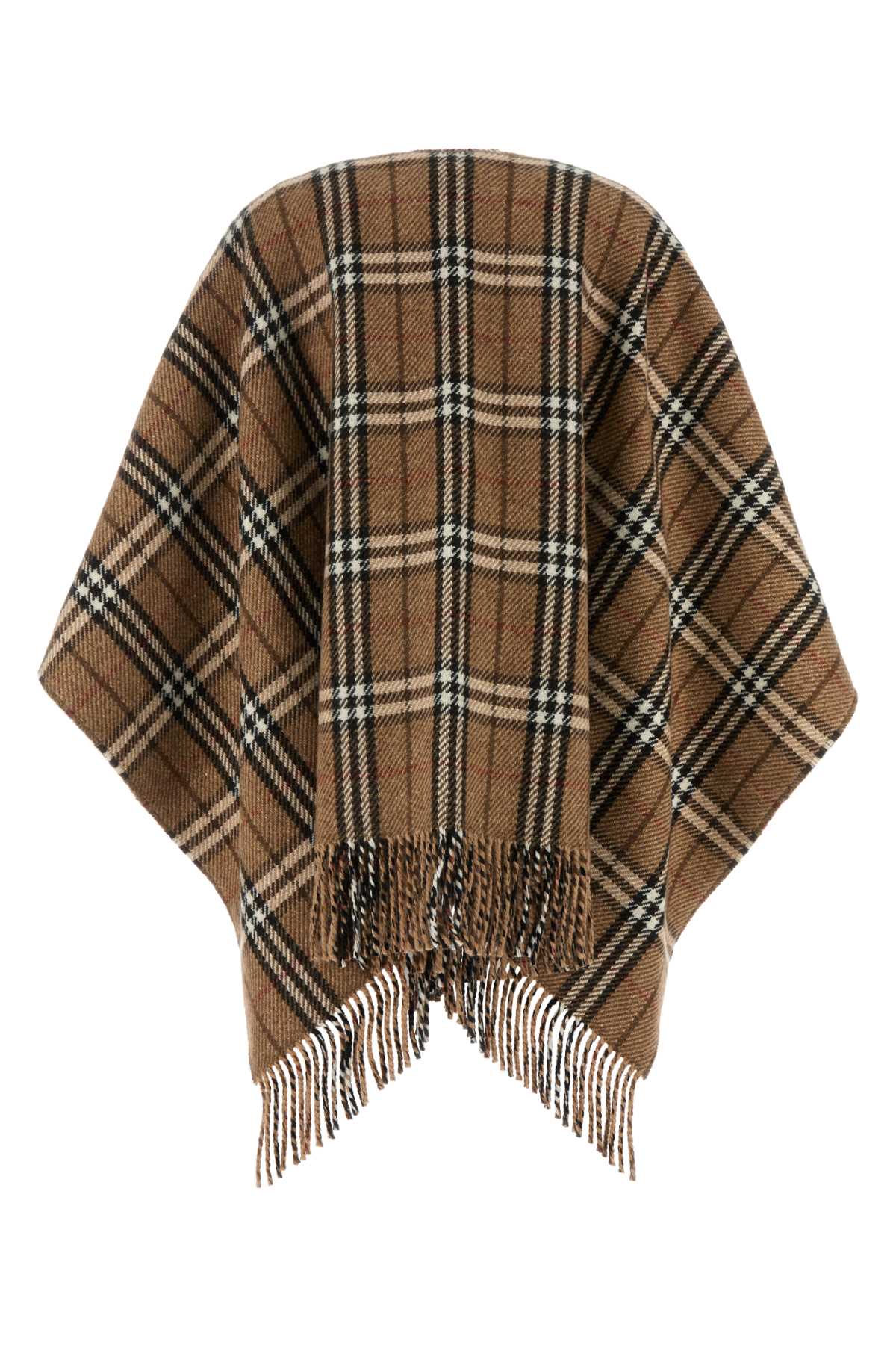 BURBERRY ST CHK2HNDST CHAR CAPE For Women Exteiror: 61% Cashmere 39% Wool