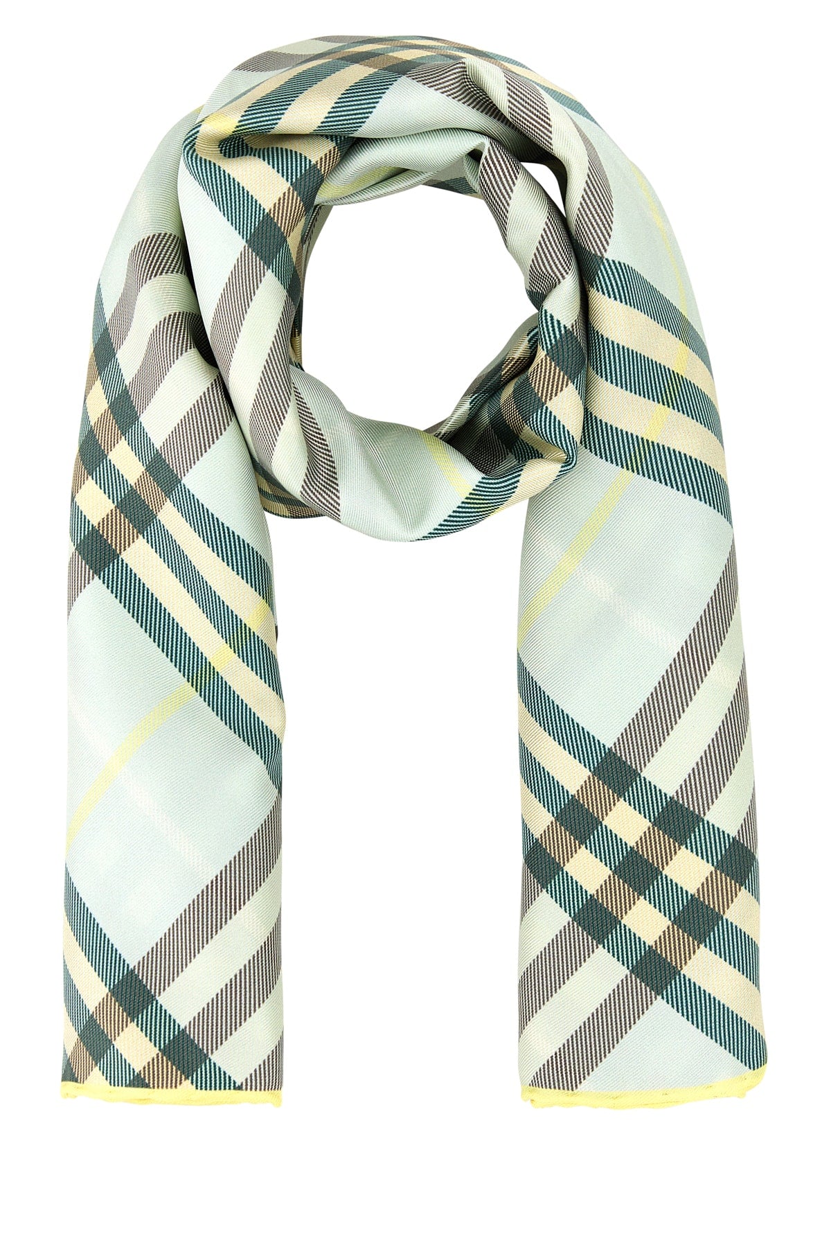 BURBERRY SS M CHK SILK SQUARE For Women 100%MULBERRY SILK