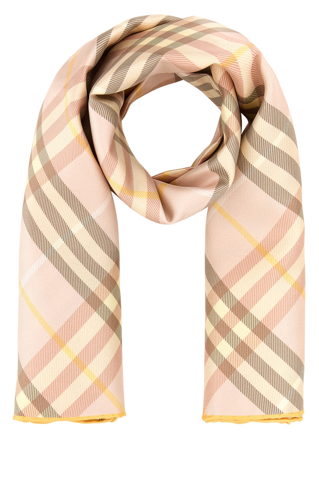 BURBERRY SS M CHK SILK SQUARE For Women 100%MULBERRY SILK