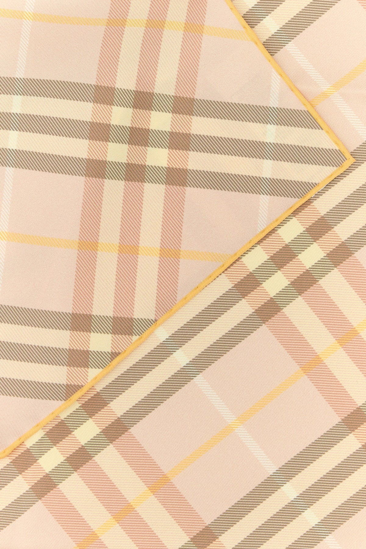 BURBERRY SS M CHK SILK SQUARE For Women 100%MULBERRY SILK