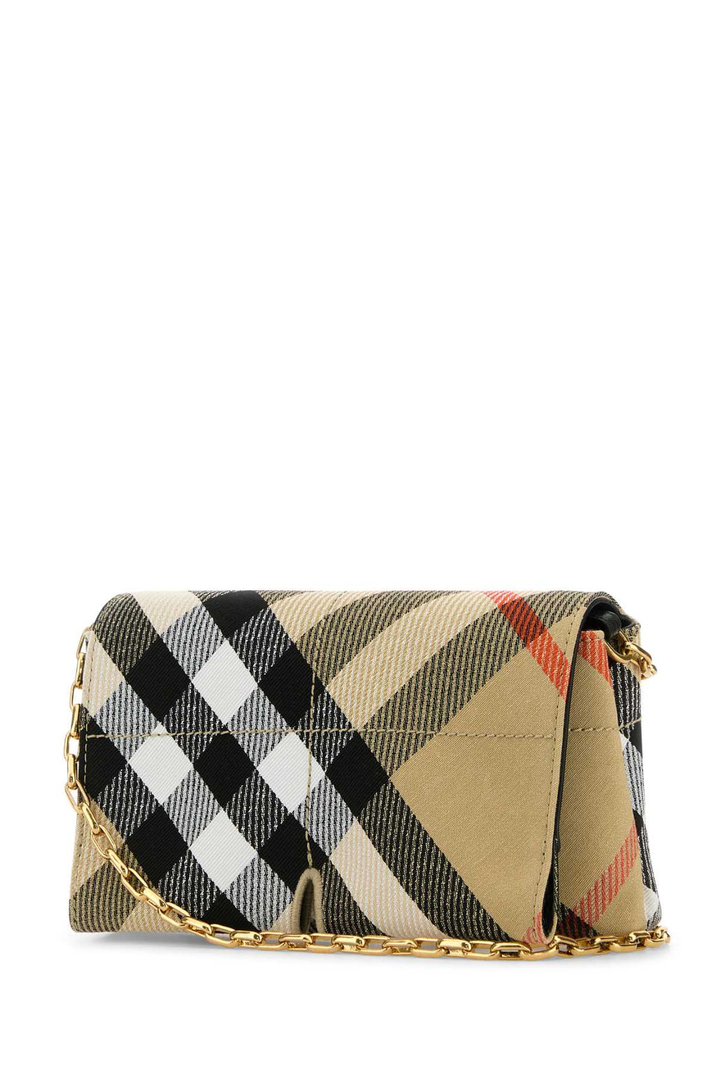 BURBERRY LS SNIP MINI CHAIN BAG CJ1 For Women Exterior: 100% Fabric Lining: 100% Leather Finishing: Golden metal