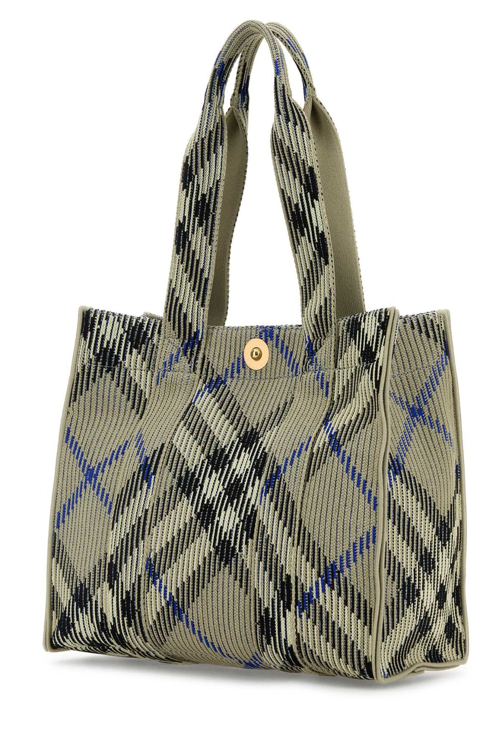 BURBERRY LL SM KNIT TOTE CH4 For Women Exterior: 100% Nylon Finishing: Golden metal