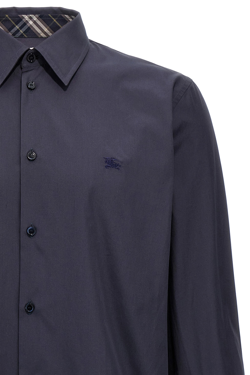 BURBERRY Logo embroidery shirt For Men 100% cotton