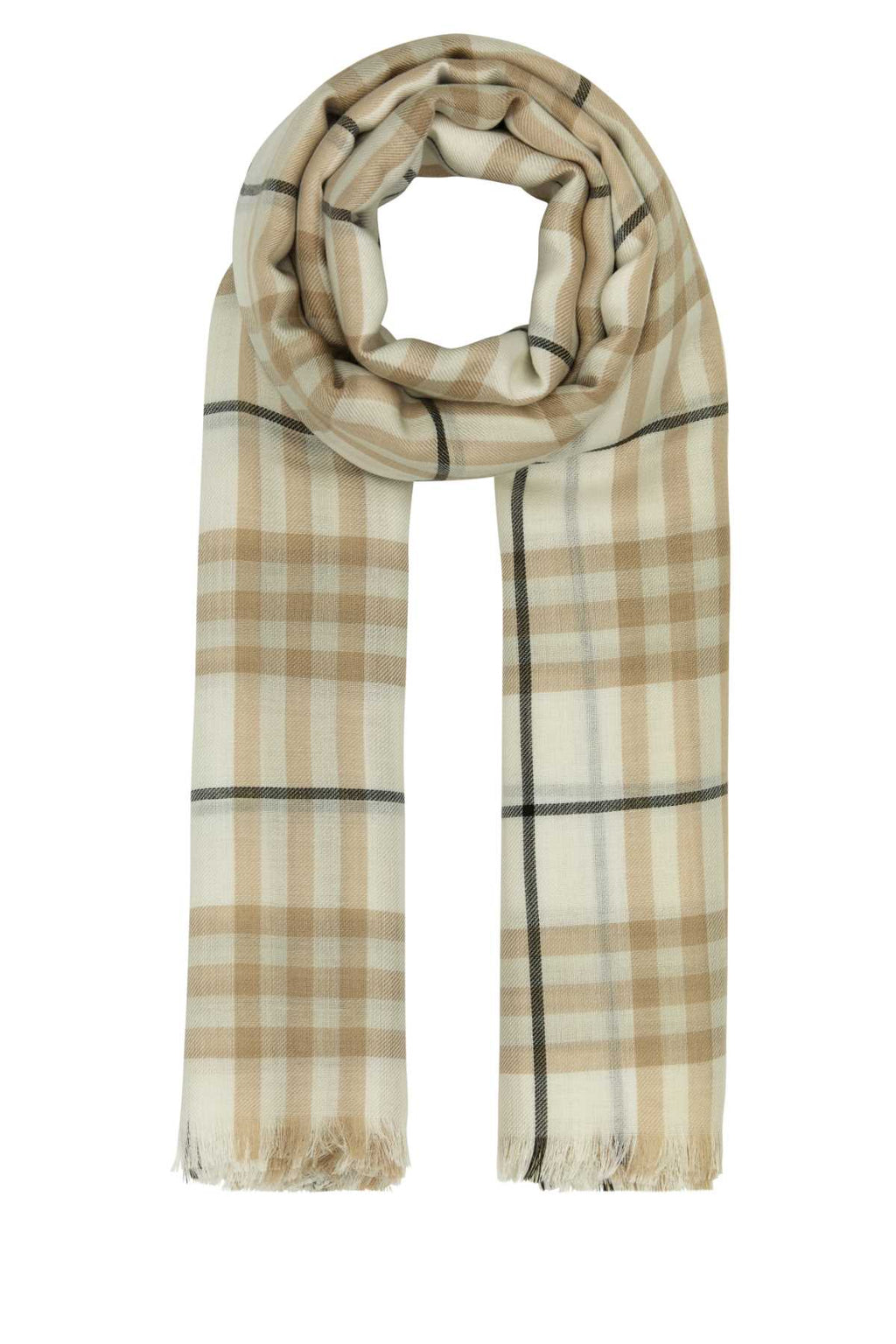 BURBERRY MU MED CHK LW SCARF For Women Exterior: 70% Cashmere 30% Silk