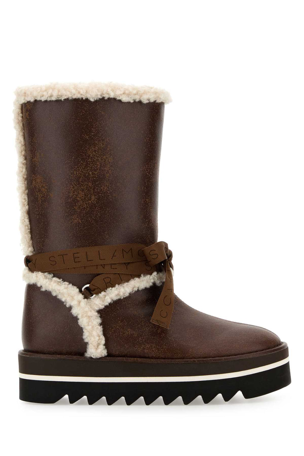 STELLA MCCARTNEY SNEAKELYSE LACE UP SHEARLING For Women Exterior: 100% Fabric Interior: 100% Fabric Sole: Rubber