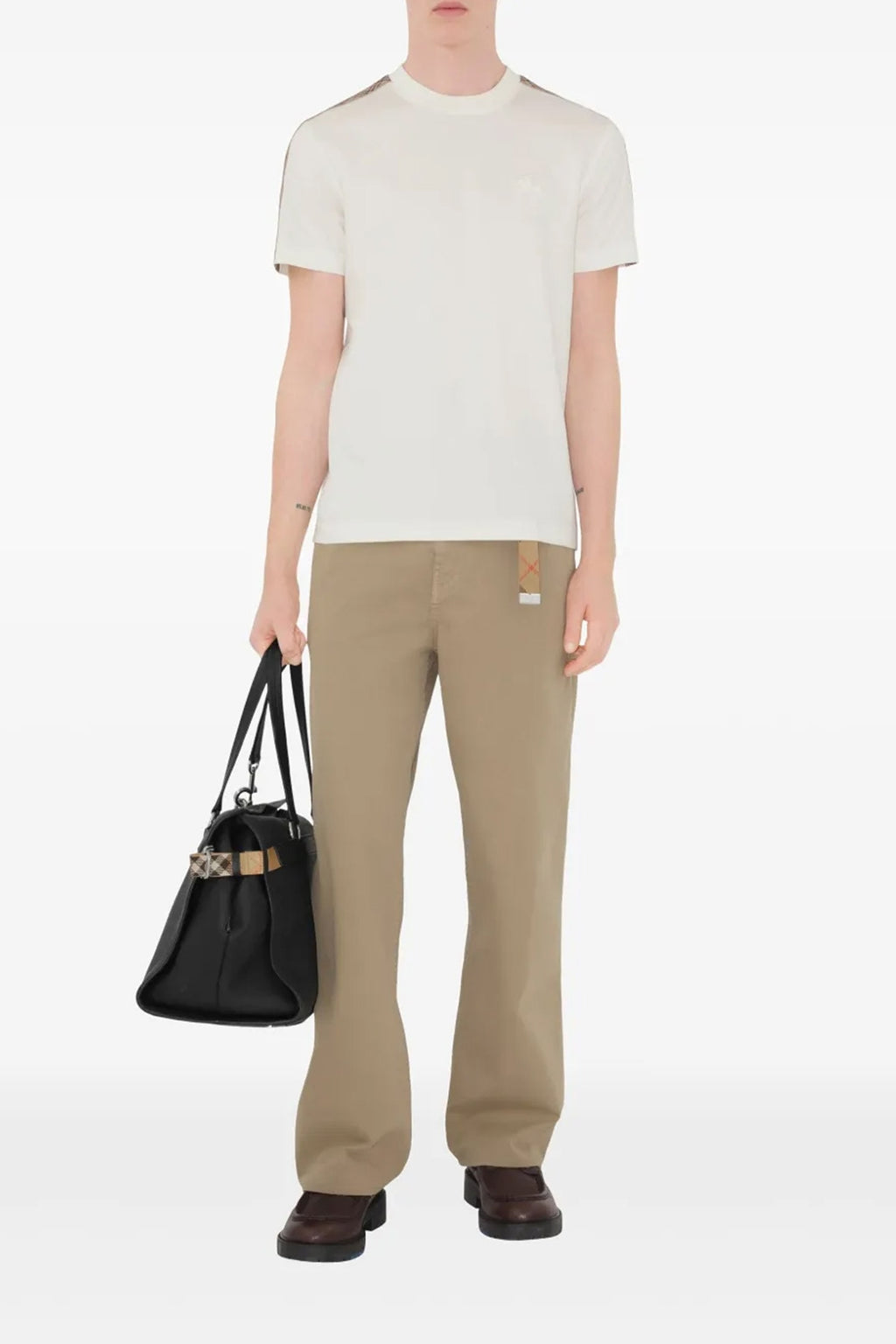 BURBERRY Check tape t-shirt