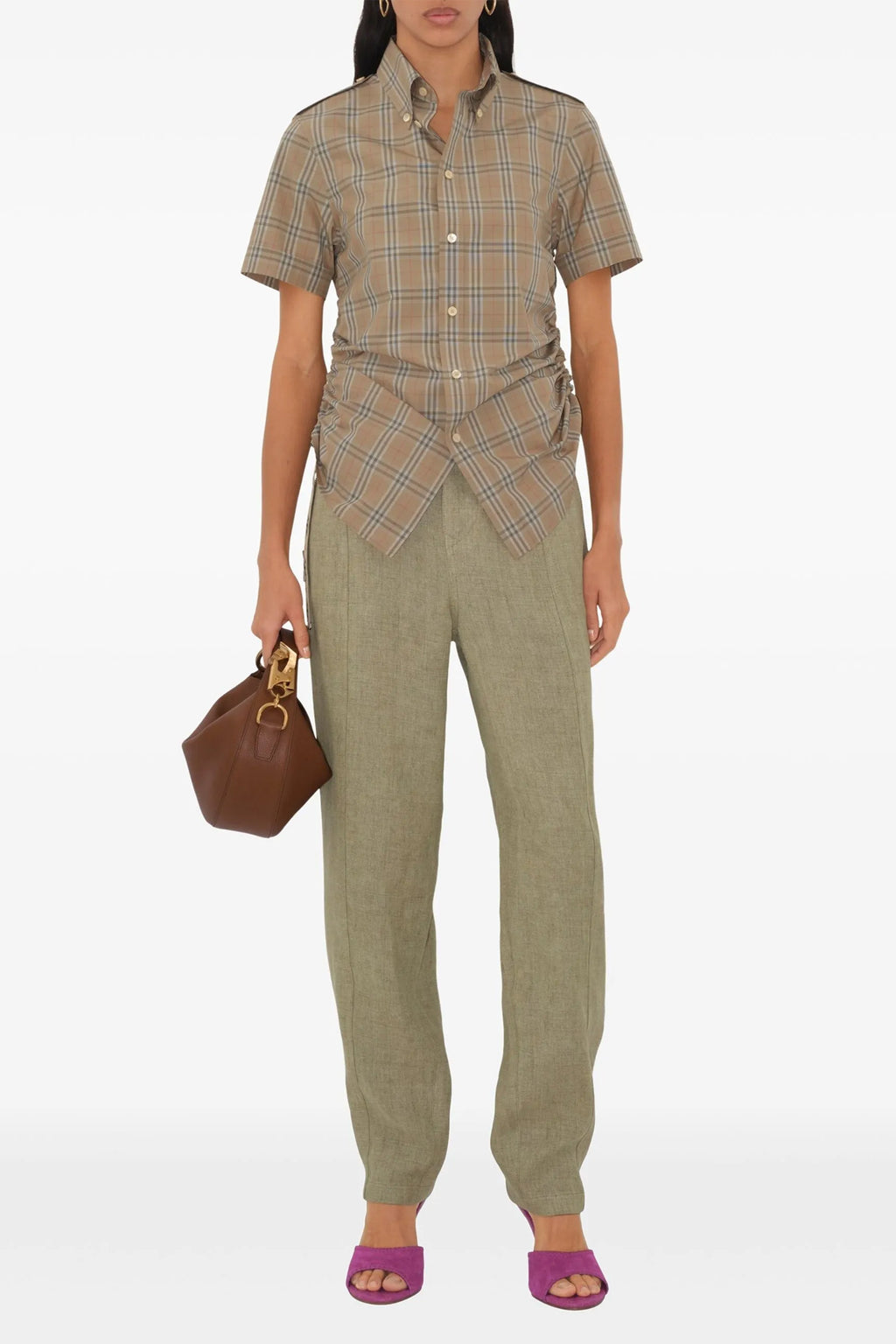 BURBERRY Check shirt For Women 100% cotton