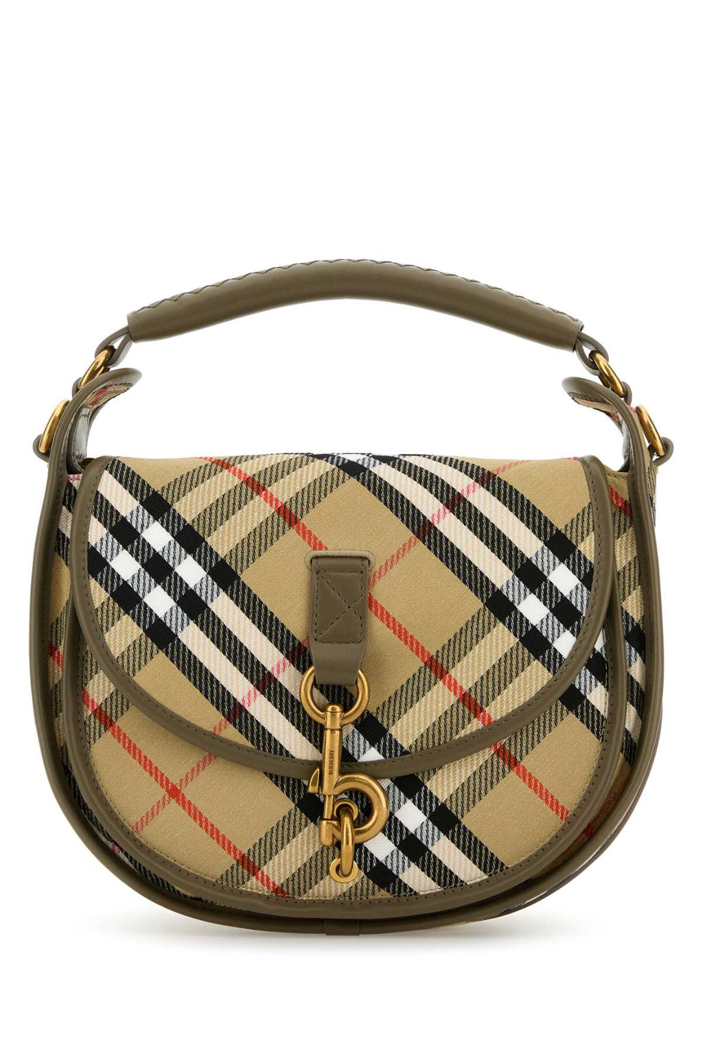 BURBERRY LL SM B CLIP MESSENGER CJ1 For Women Exterior: 100% Fabric 100% Leather Lining: 100% Fabric Finishing: Antiqued golden metal