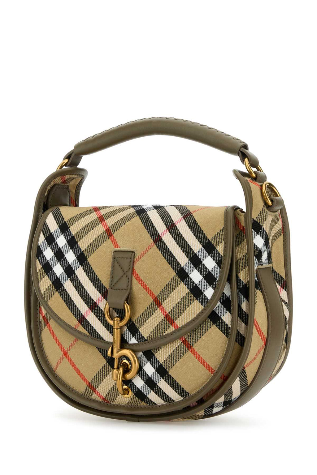 BURBERRY LL SM B CLIP MESSENGER CJ1 For Women Exterior: 100% Fabric 100% Leather Lining: 100% Fabric Finishing: Antiqued golden metal