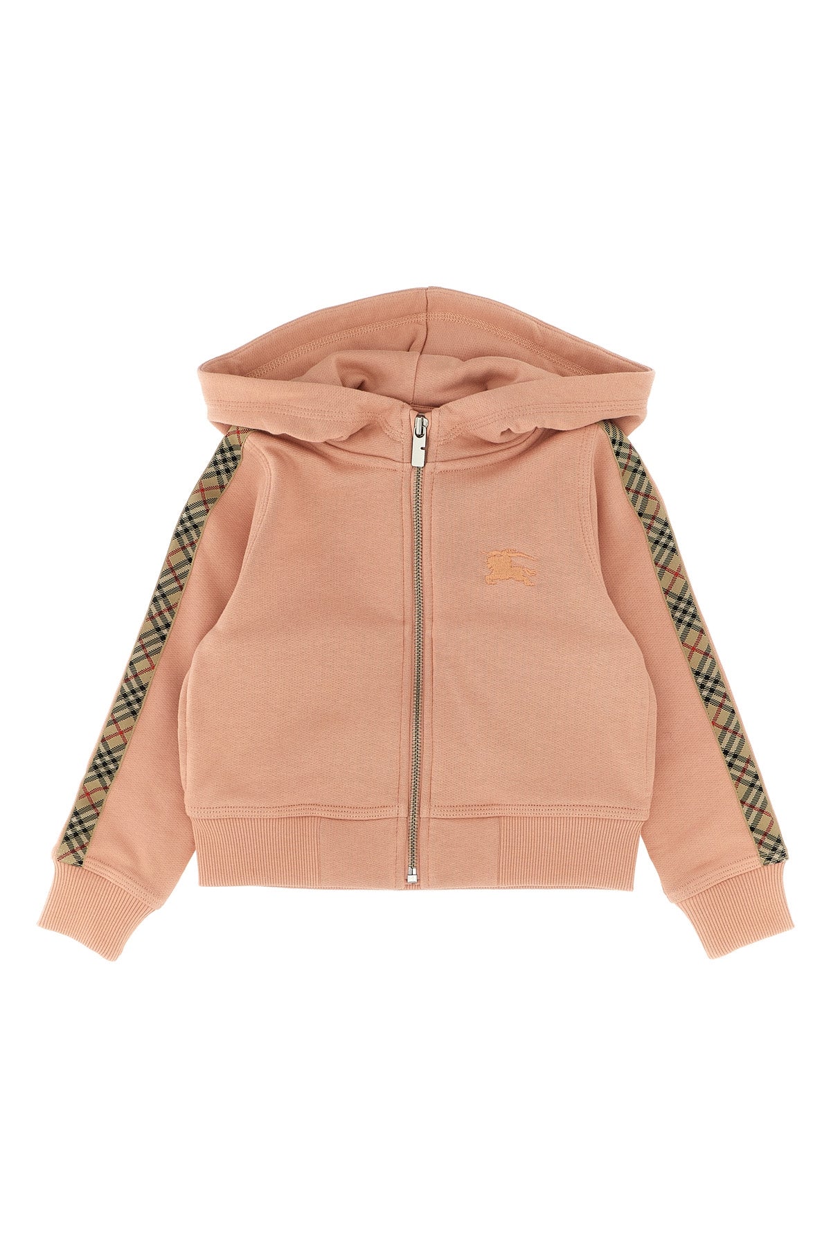 BURBERRY 'Elin Check Tape' hoodie For Baby girl 100% cotton