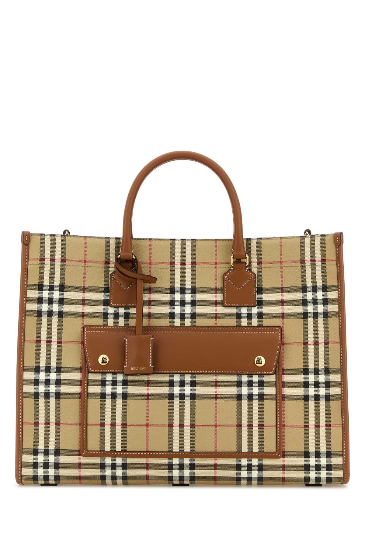BURBERRY LL MD FREYA TOTE DFC For Women Exterior: 100% Fabric Lining: 100% Fabric Finishing: Golden metal