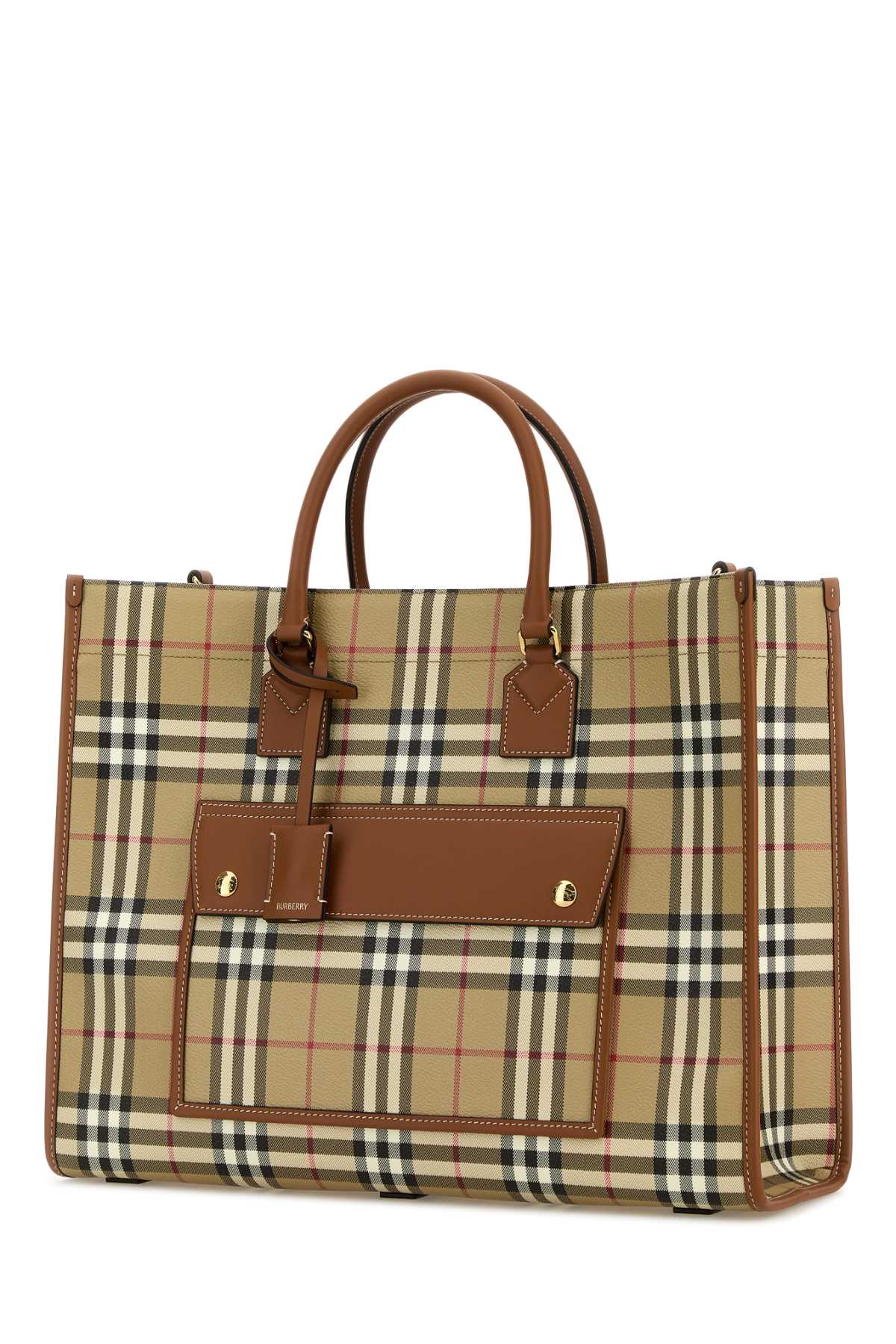 BURBERRY LL MD FREYA TOTE DFC For Women Exterior: 100% Fabric Lining: 100% Fabric Finishing: Golden metal