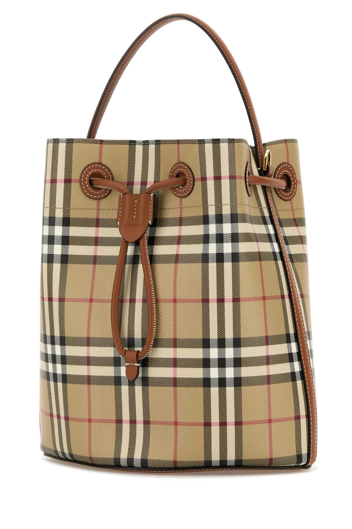 BURBERRY LL SM DRAWSTRING DFC For Women Exterior: 55% Polyurethane 25% Polyester 20% Cotton Lining: 100% Cotton Finishing: Golden metal
