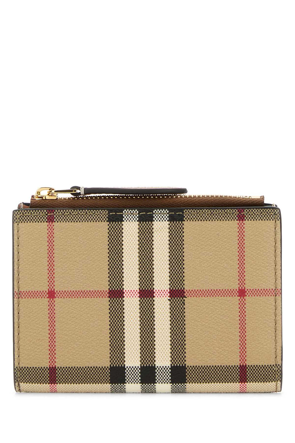 BURBERRY LS SMALL BIFOLD DFC For Women Exterior: 55% Polyurethane 25% Polyester 20% Cotton Finishing: Golden metal