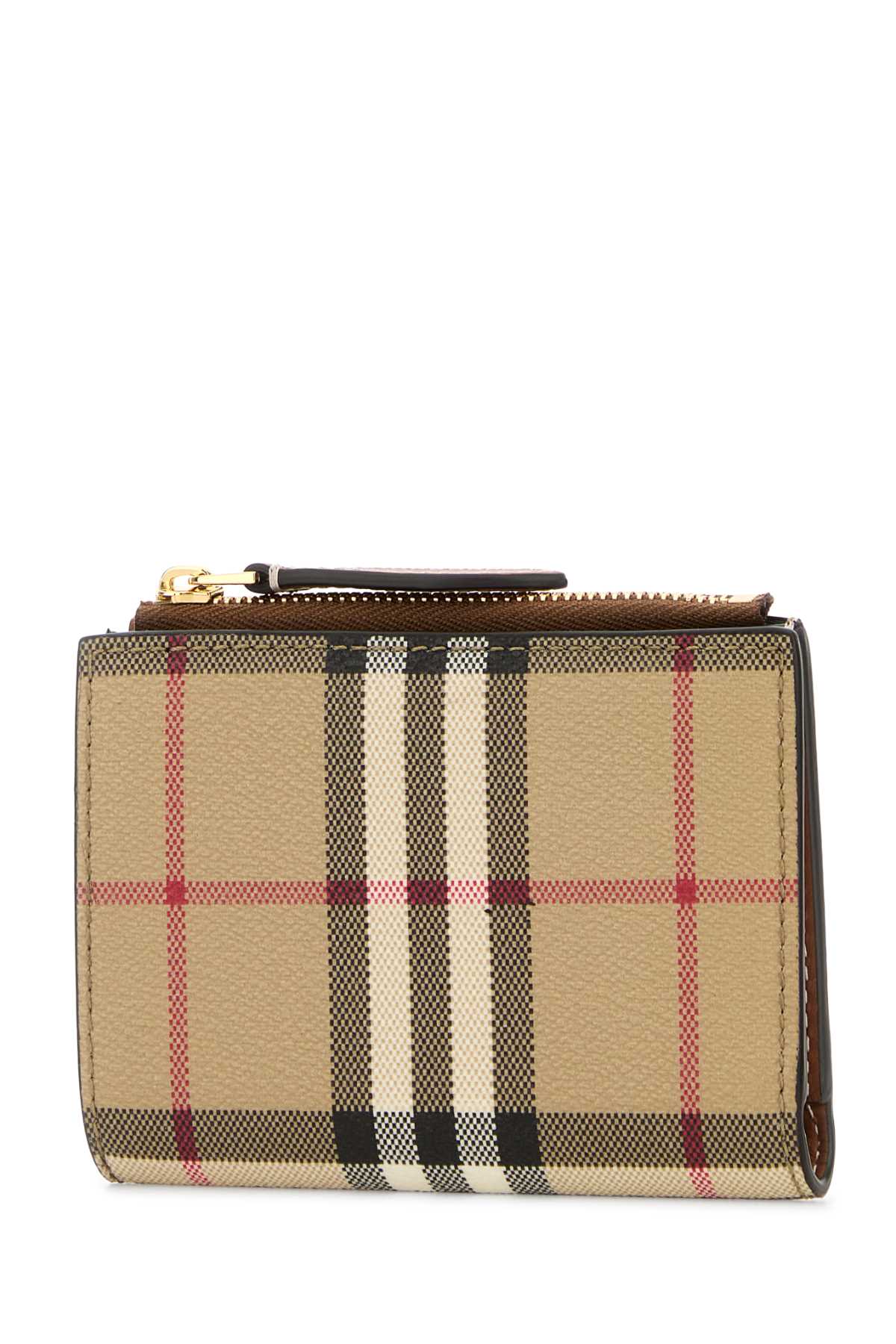 BURBERRY LS SMALL BIFOLD DFC For Women Exterior: 55% Polyurethane 25% Polyester 20% Cotton Finishing: Golden metal