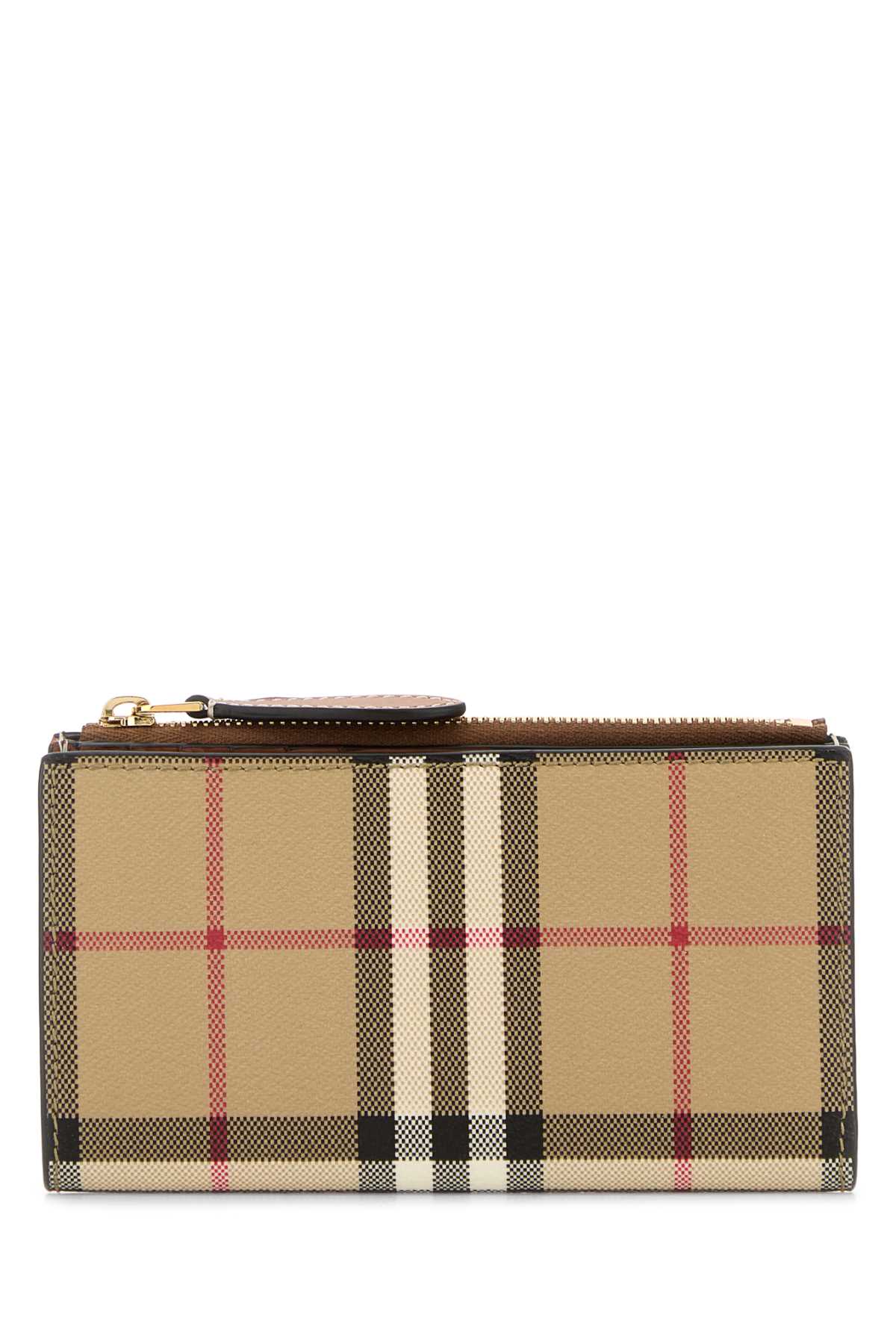 BURBERRY LS MD BIFOLD DFC For Women Exterior: 55% Polyurethane 25% Polyester 20% Cotton Finishing: Golden metal