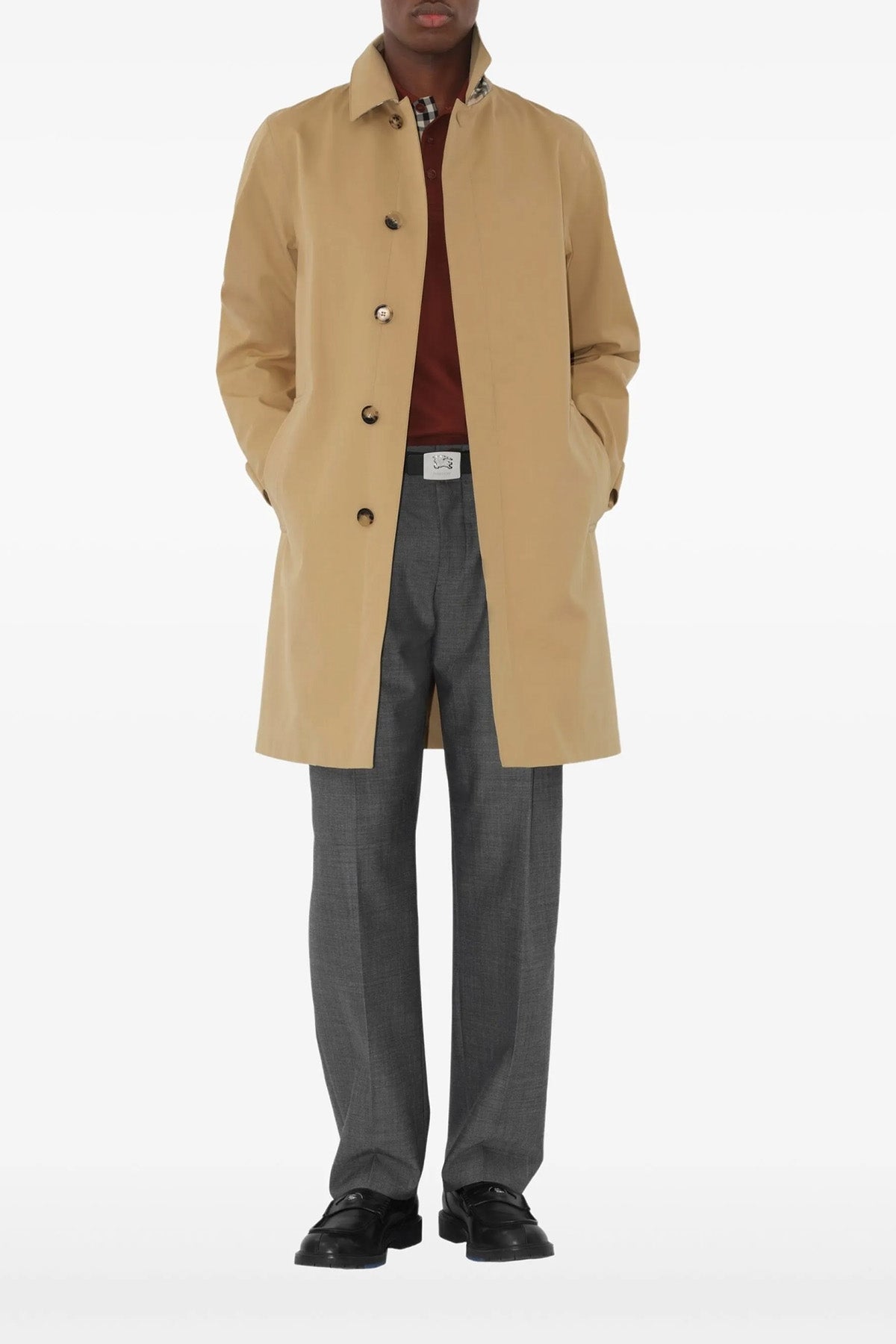 BURBERRY 'York' car coat For Men 100% cotton
