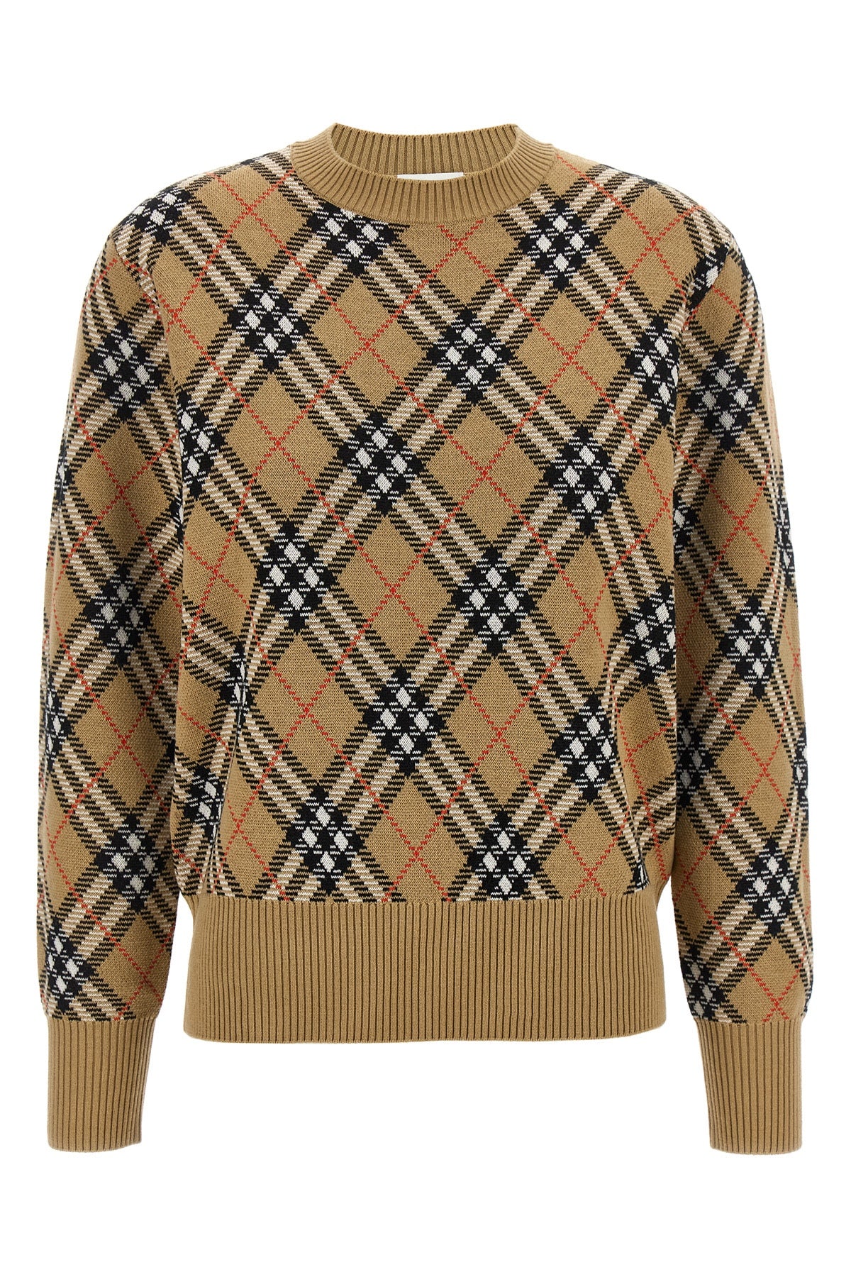 BURBERRY Burberry Check sweater For Women 95% wool 5% polyester