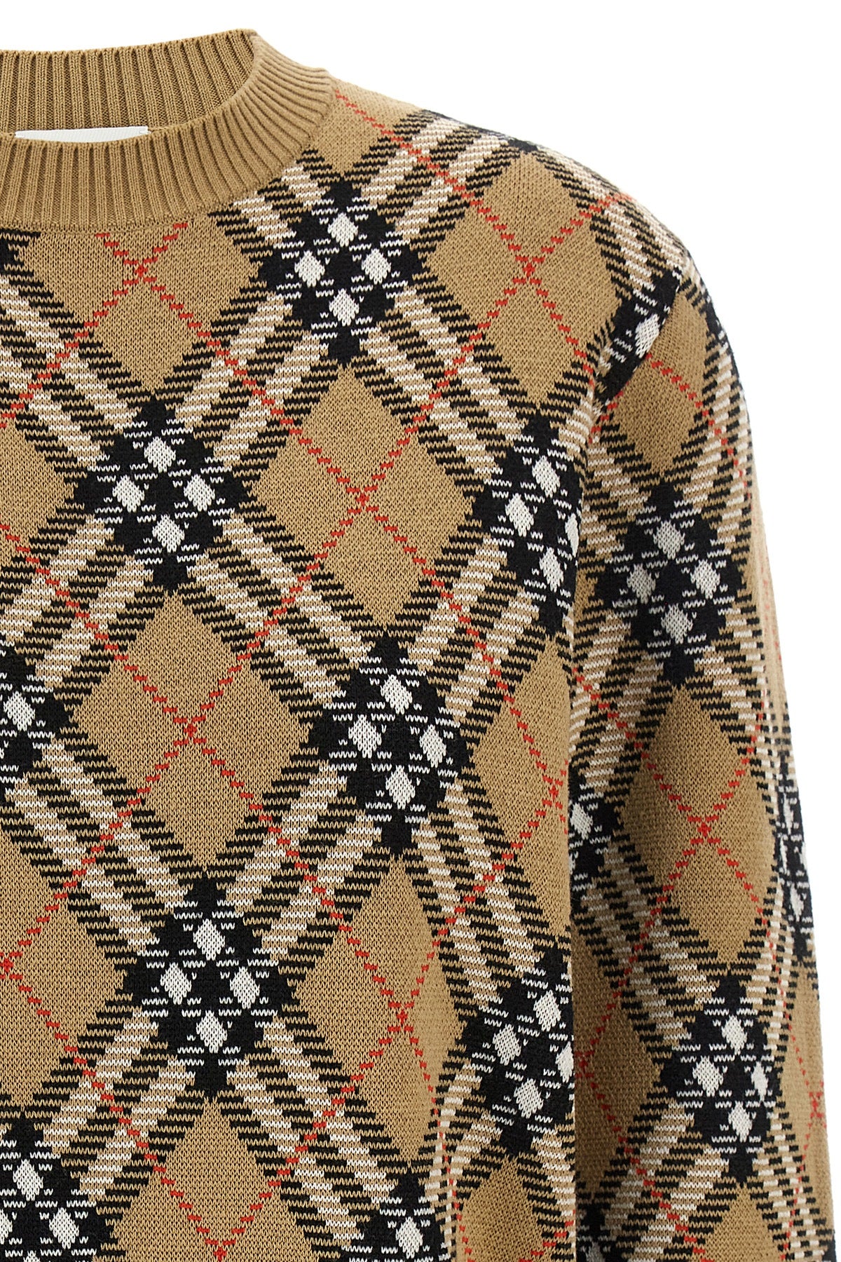 BURBERRY Burberry Check sweater For Women 95% wool 5% polyester