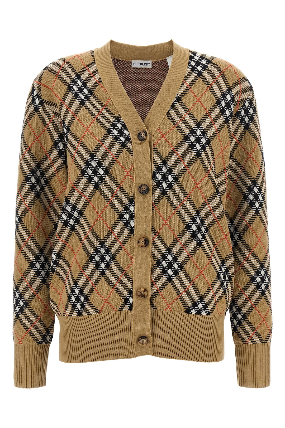 BURBERRY Cardigan Burberry Check For Women 95% wool 5% polyester