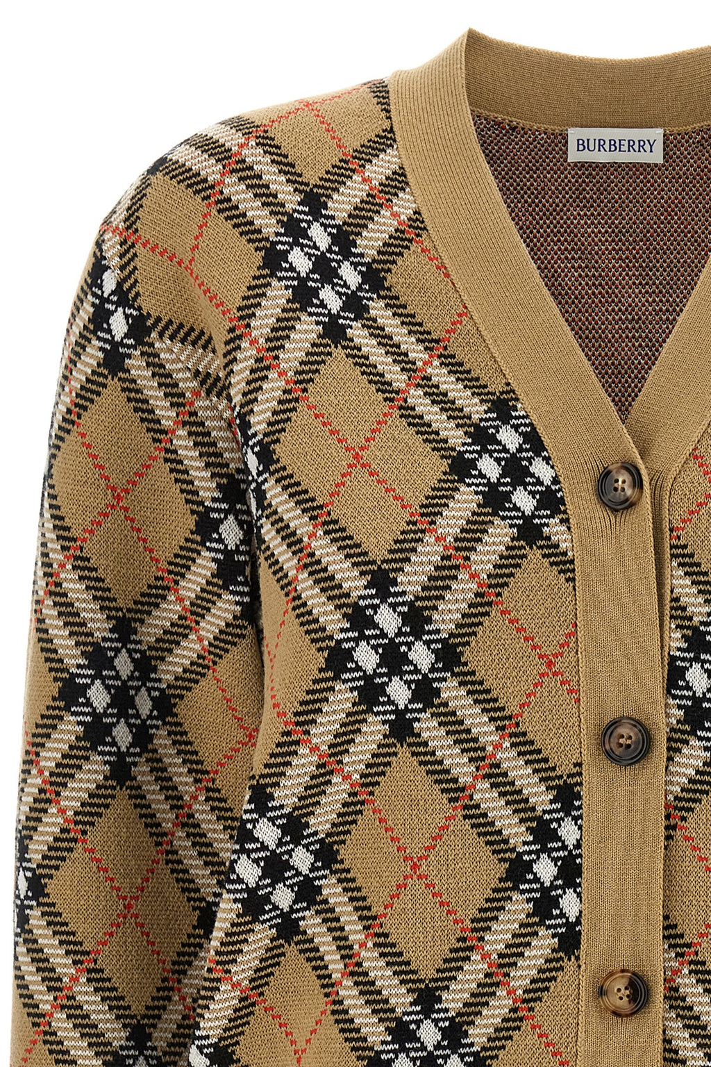 BURBERRY Cardigan Burberry Check For Women 95% wool 5% polyester