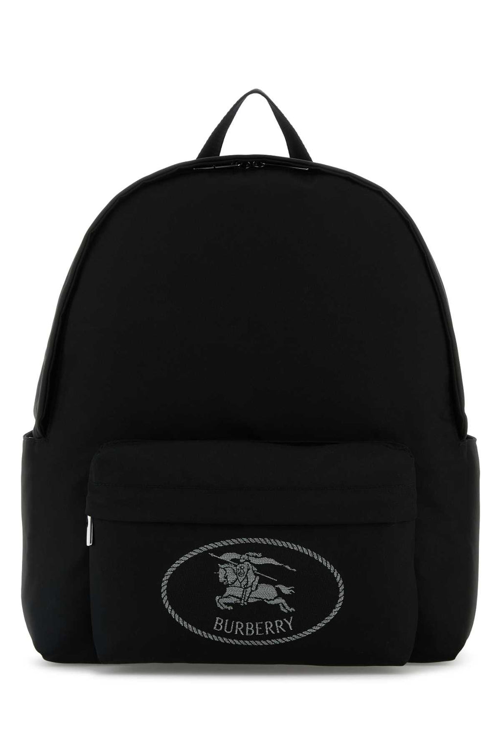 BURBERRY ML ORKNEY ZIP BACKPACK NYN For Men Exterior: 90% Polyester 8% Polyurethane 1% Glass 1% Nylon Lining: 97% Polyester 3% Polyurethane Finishing: Silver metal