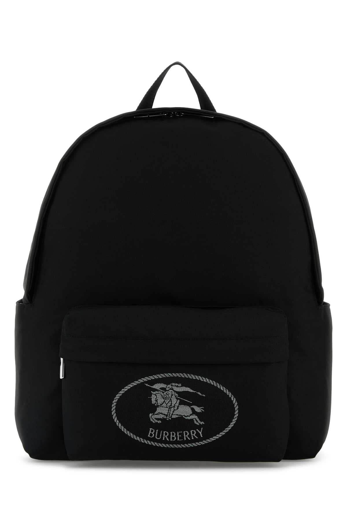 BURBERRY ML ORKNEY ZIP BACKPACK NYN For Men Exterior: 90% Polyester 8% Polyurethane 1% Glass 1% Nylon Lining: 97% Polyester 3% Polyurethane Finishing: Silver metal