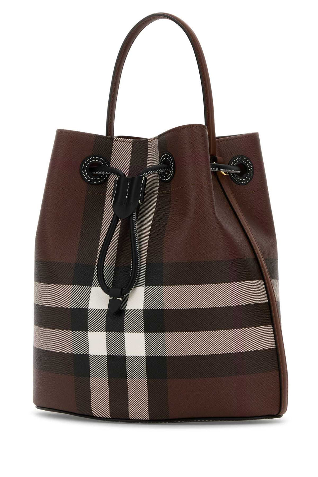 BURBERRY LL SM DRAWSTRING GC9 For Women Exterior: 55% Polyurethane 25% polyester 20% Cotton Lining: 60% Cotton 40% Polyester Finishing: Golden metal