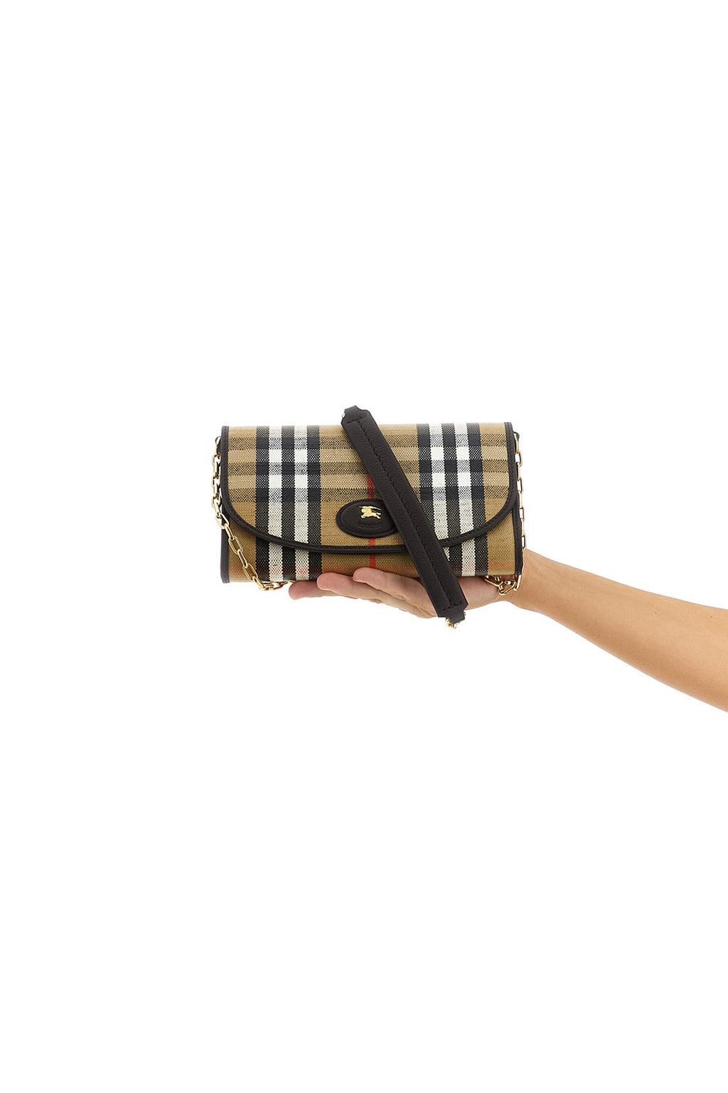 BURBERRY 'Highlands' wallet on chain For Women 69% co, 21% vi, 10% li