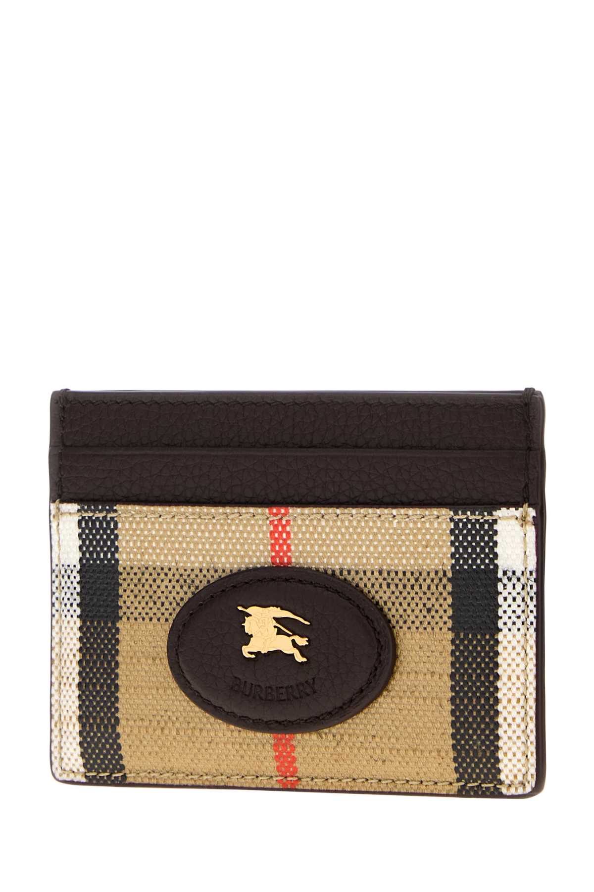 BURBERRY LS HIGHLANDS CARDCASE WWW For Women Exterior: 69% Cotton 21% Viscose 10% Linen Finishing: Golden metal