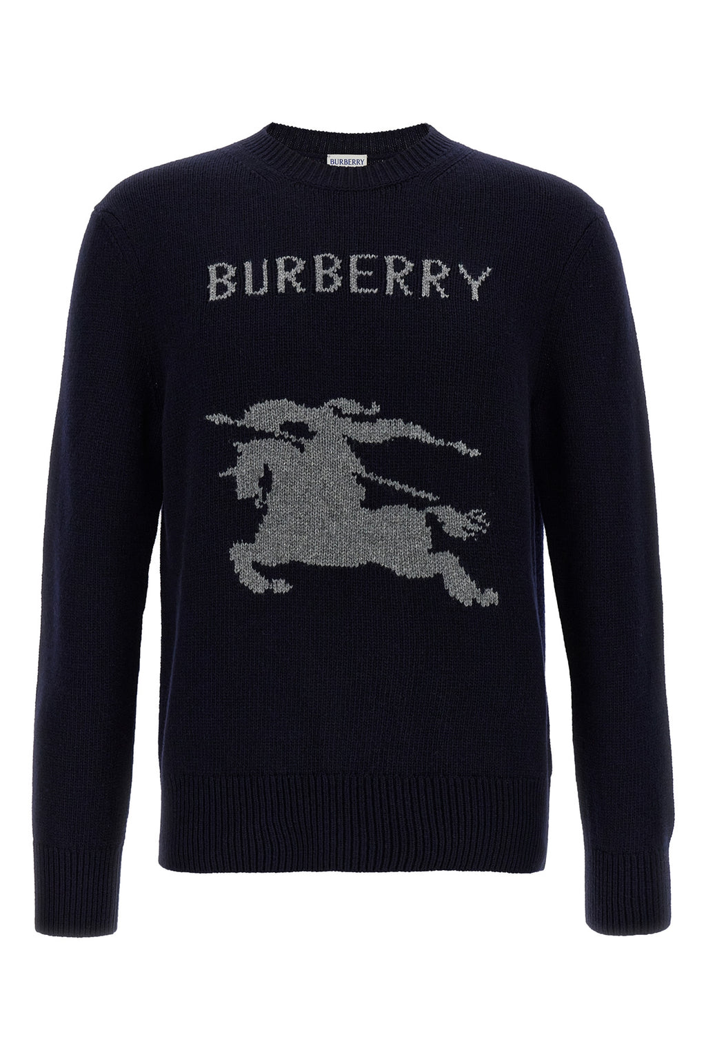 BURBERRY Logo intarsia sweater For Men 71% wool 29% cachemire