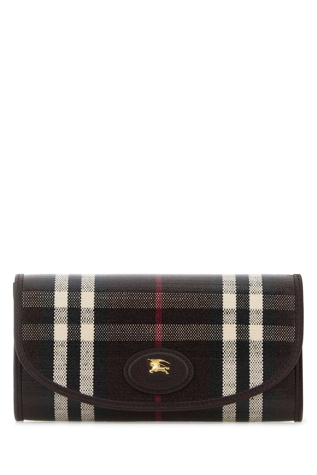 BURBERRY LS HIGHLANDS WALLET WWW For Women Exterior: 69% Cotton 21% Viscose 10% Linen Finishing: Golden metal