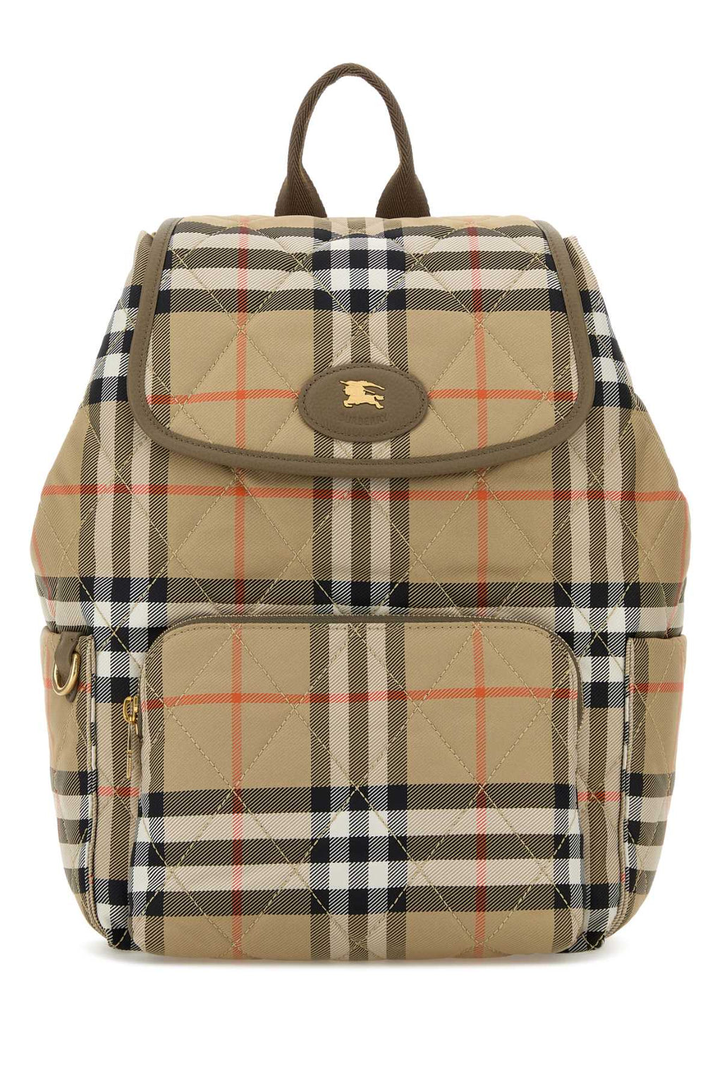 BURBERRY LL HORSESHOE BACKPACK S21 For Women Exterior: 97% Nylon 3% Polyurethane Lining: 100% Nylon Finishing: Platinum