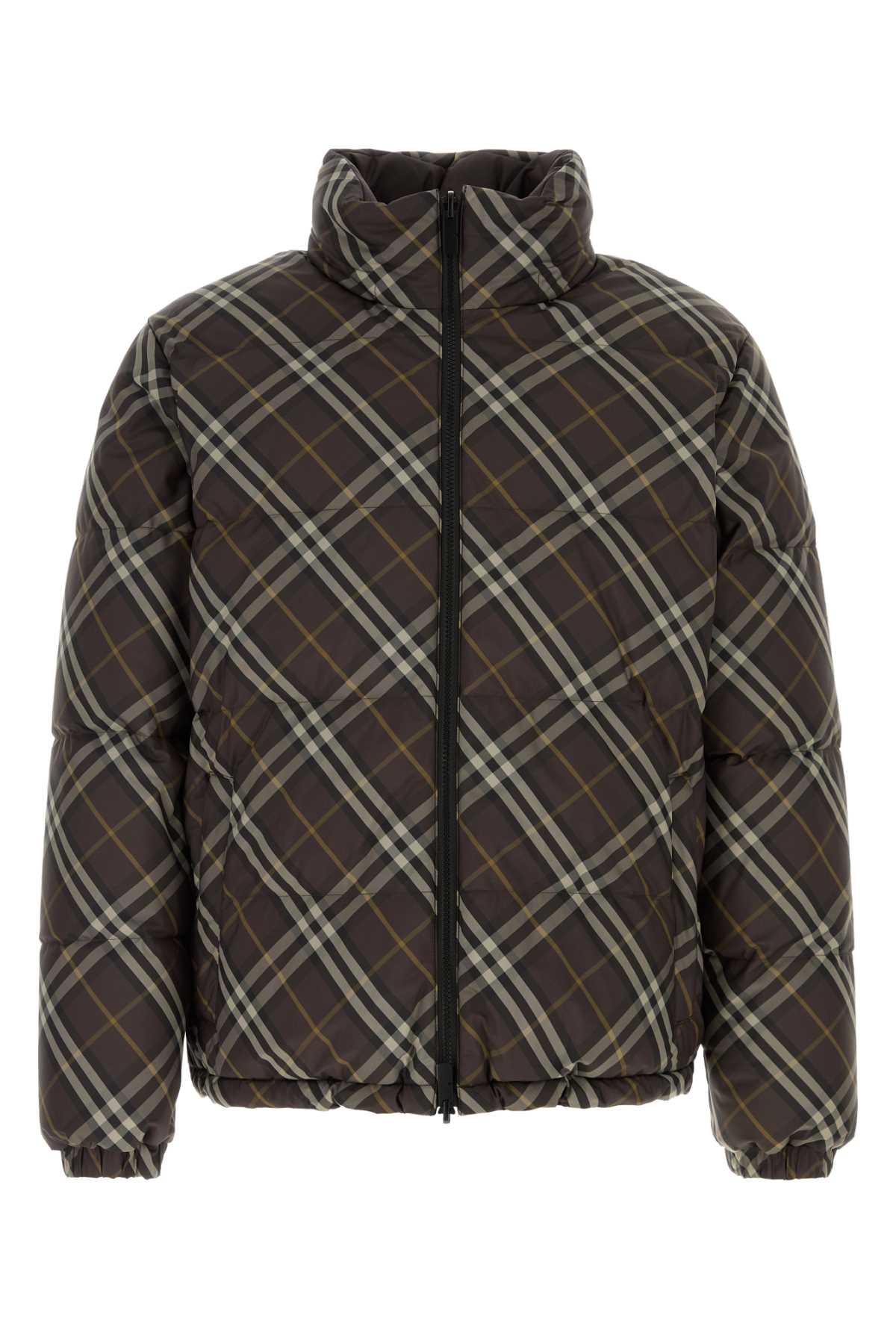 BURBERRY SNOWDON CHK R For Men Exterior: 100% Polyester Lining: 100% Polyester Padding: 90% Down 10% Feather