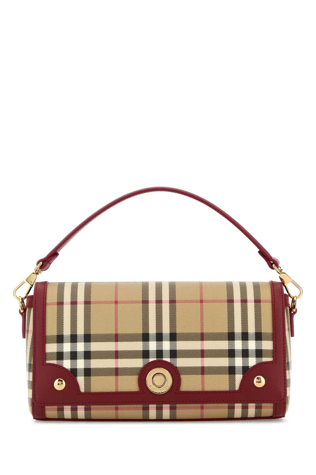 BURBERRY LL SM NOTE DFC For Women Exterior: 55% Polyurethane 25% Polyester 20% Cotton Lining: 100% Cotton Finishing: Golden metal