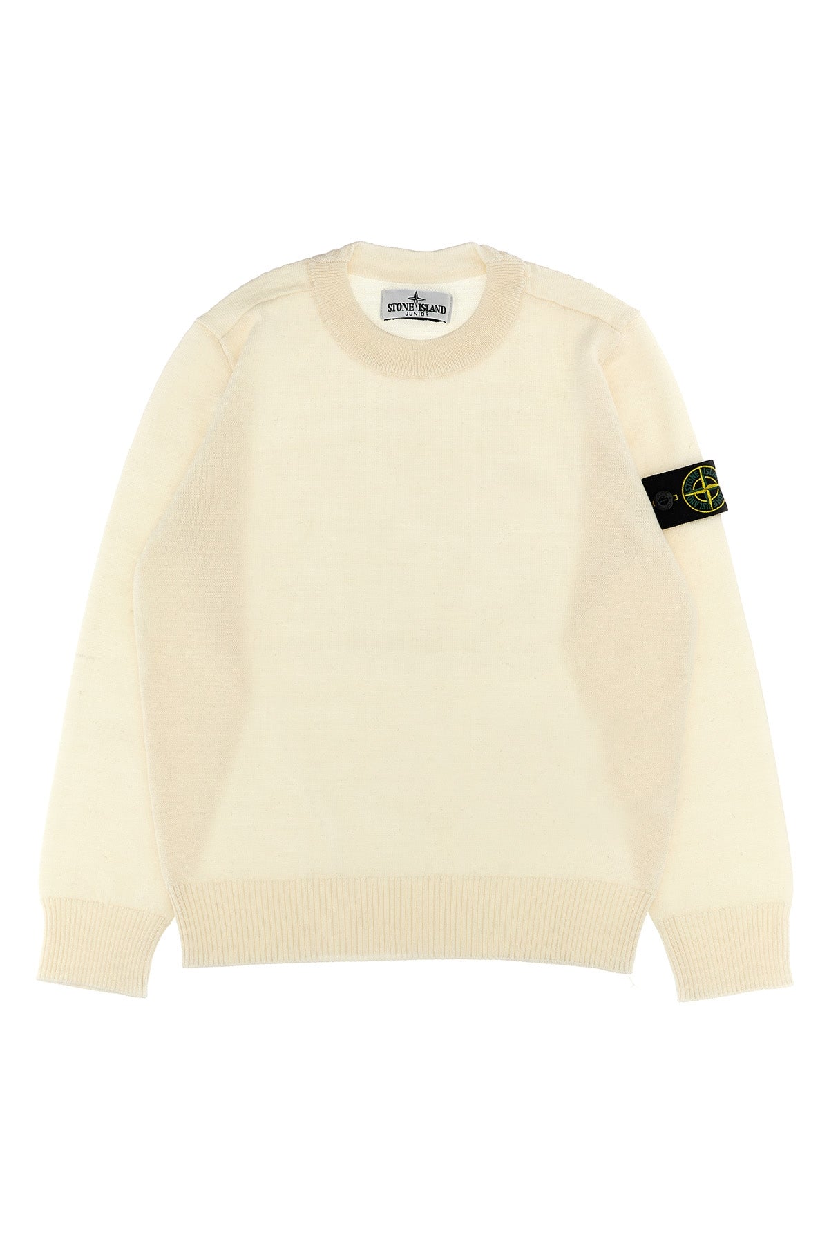 STONE ISLAND JUNIOR Logo patch sweater