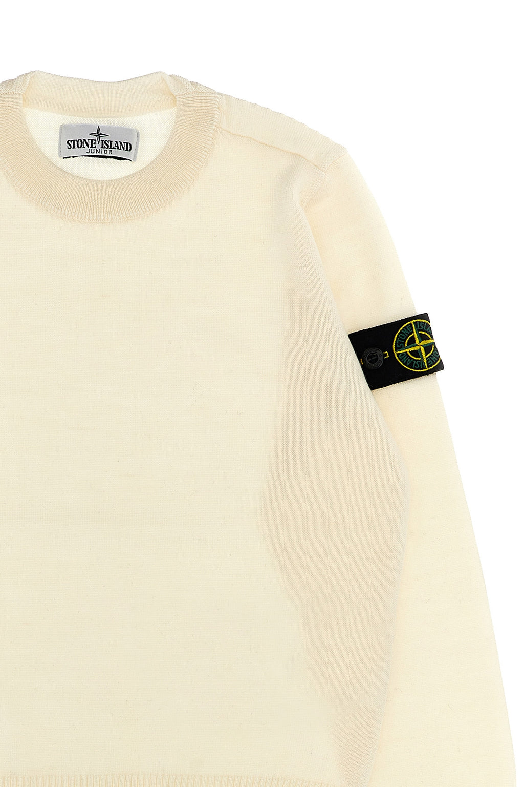STONE ISLAND JUNIOR Logo patch sweater