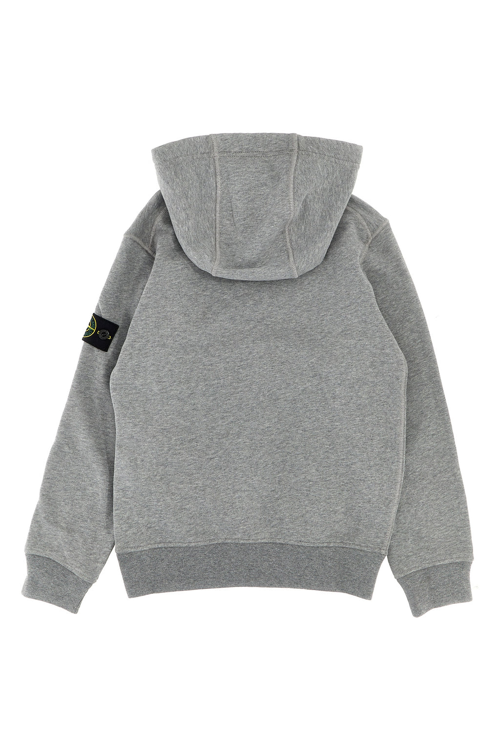 STONE ISLAND JUNIOR Logo patch hoodie For Baby boy 100% cotton
