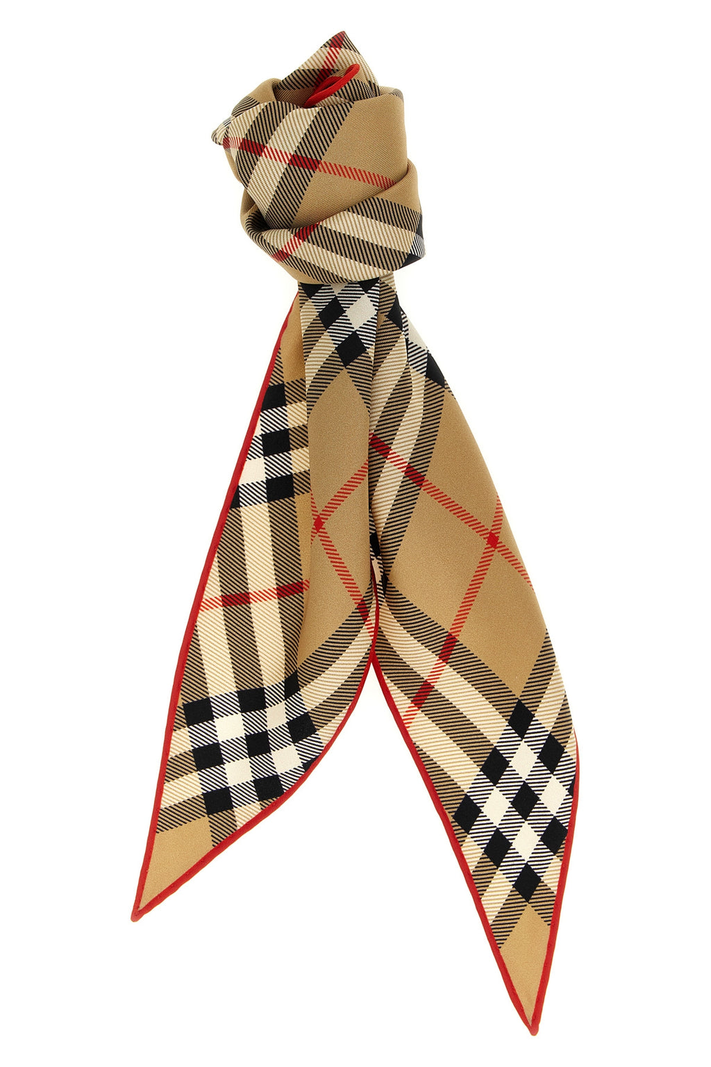 BURBERRY Check silk scarf For Women 100% mulberry silk