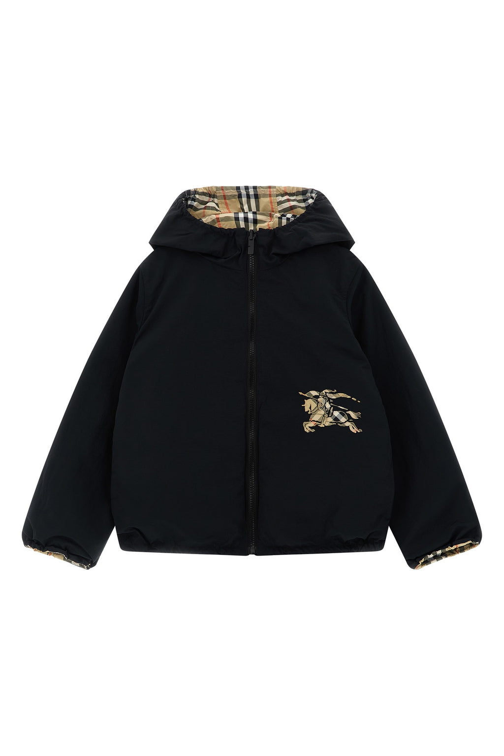 BURBERRY 'Reece' reversible jacket For Unisex baby 100% polyamide