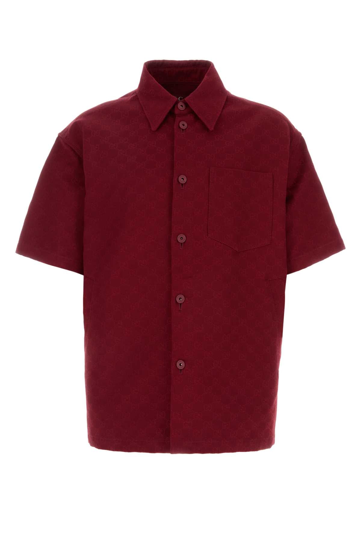 GUCCI OVER FIT WORK SHIRT DOUBLE GG For Men Exterior: 100% Cotton