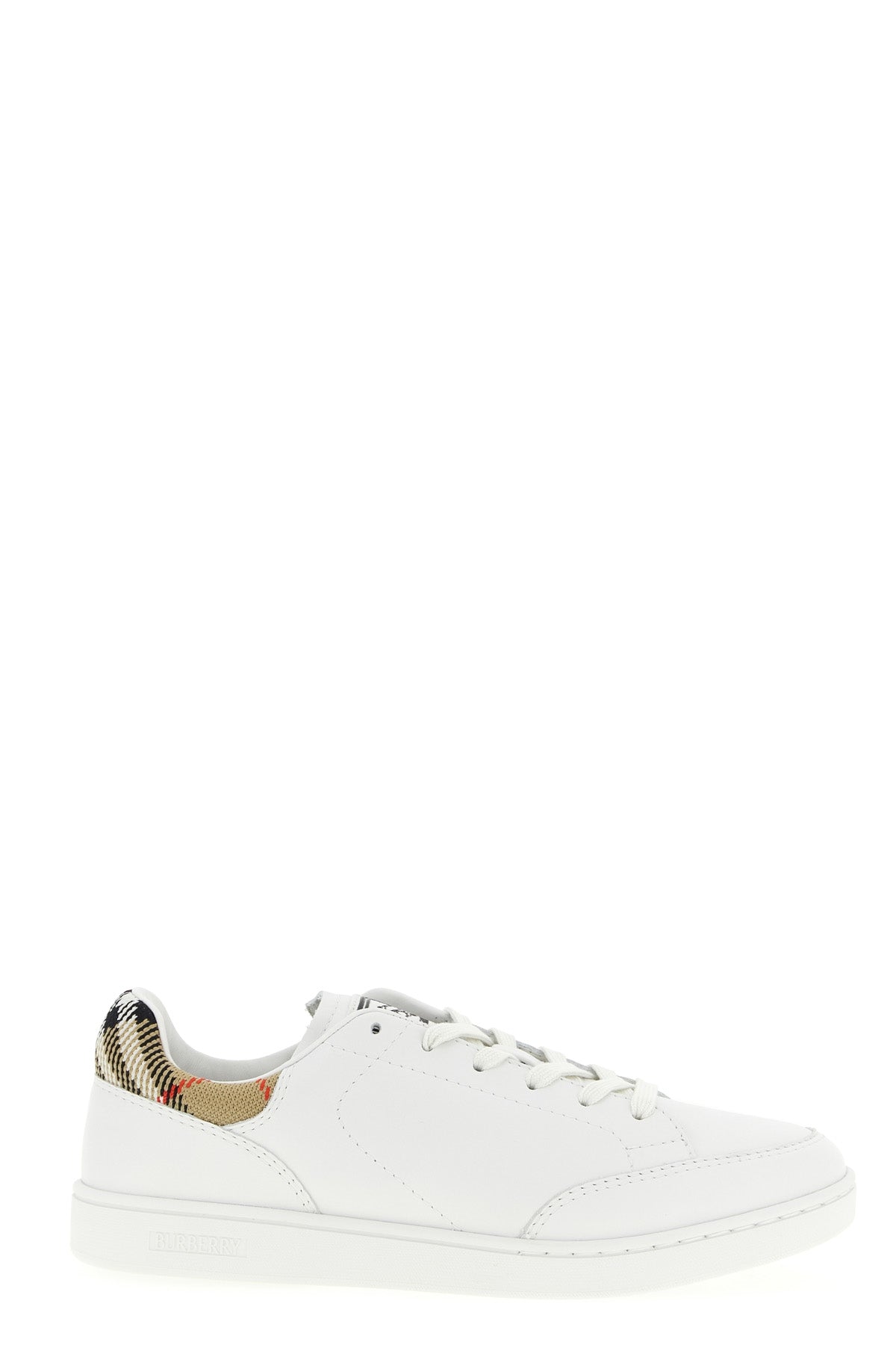 BURBERRY Leather sneakers For Women 87% cow leather 13% polyamide